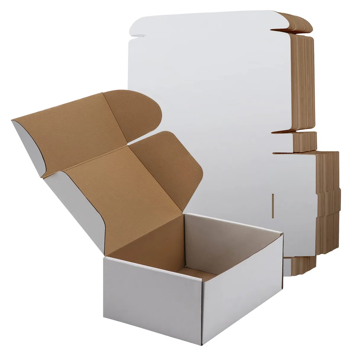 RLAVBL Cajas de envío 9x6x4 Juego de 25, caja de cartón corrugado blanco