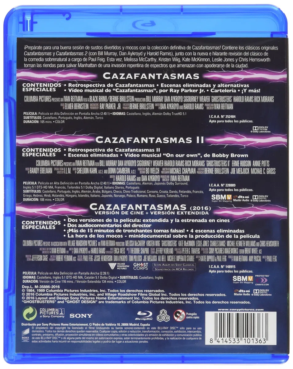 Cazafantasmas: Trilogía [Blu-ray]