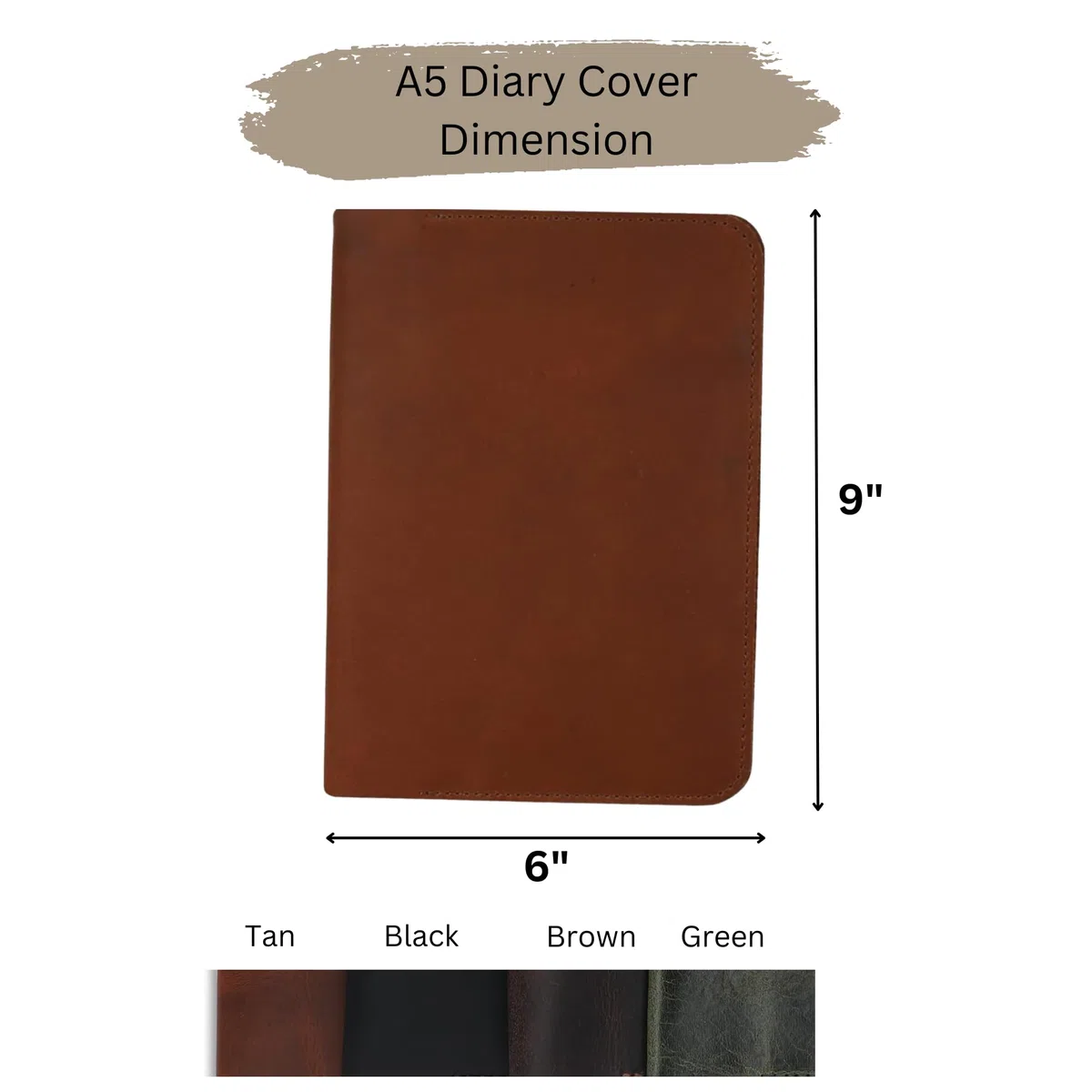 Funda de diario de cuero de 5.75 x 8.25 pulgadas, tamaño A5 mediana recargable, cuaderno de viaje encuadernado en cuero hecho a mano para escritores y viajeros, funda de cuero vintage,
