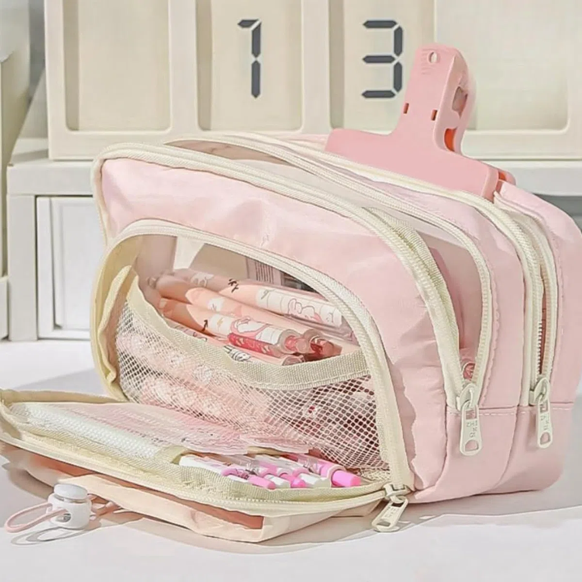 Material Escolar Estético Estuche De Almacenamiento Bonito Con Diseño De | Set De Papelería Decorativo Para Niños Niñas Adolescentes Universidad Oficina Viaje Crayones Aula Manualidades