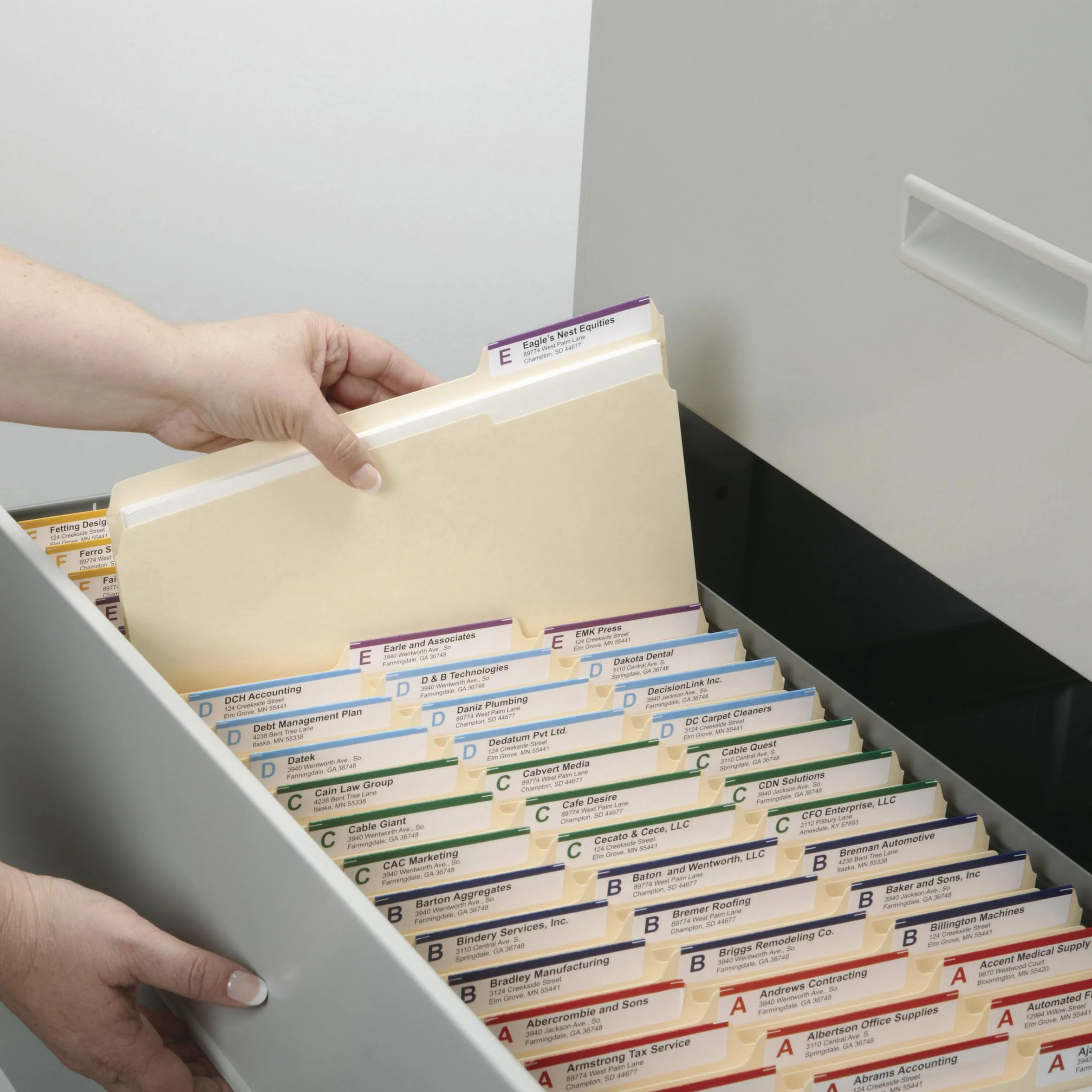Smead Manila carpeta, 1/3-cut Tab, tamaño carta, Manila, 100 por caja