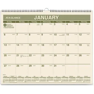 AT-A-GLANCE 2014 calendario de pared mensual, 15 x 12 pulgadas (PMG77-28)