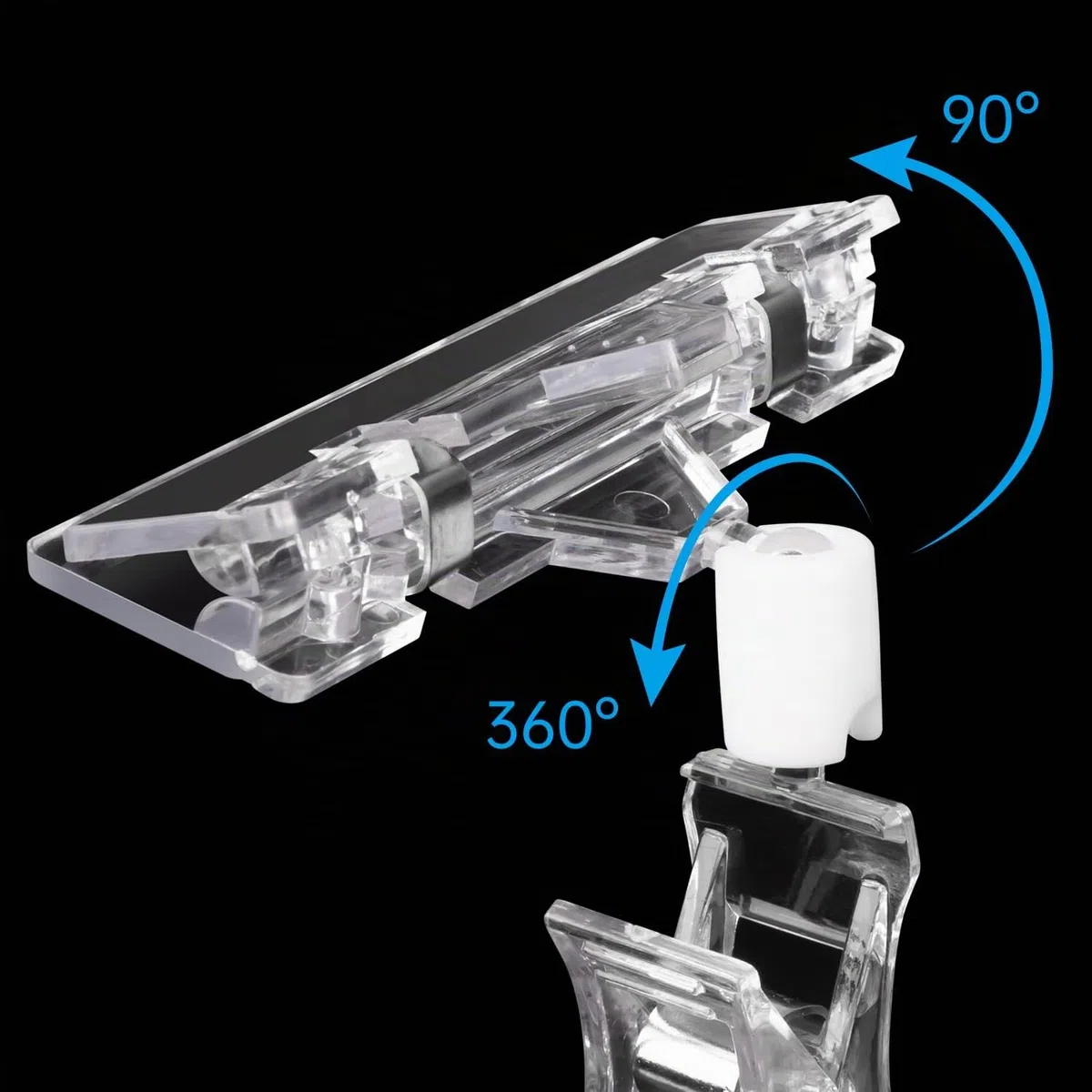 Clips Giratorios de Plástico de Etiqueta 30 Piezas, Pinza para Exhibición Soporte para Tienda Supermercado