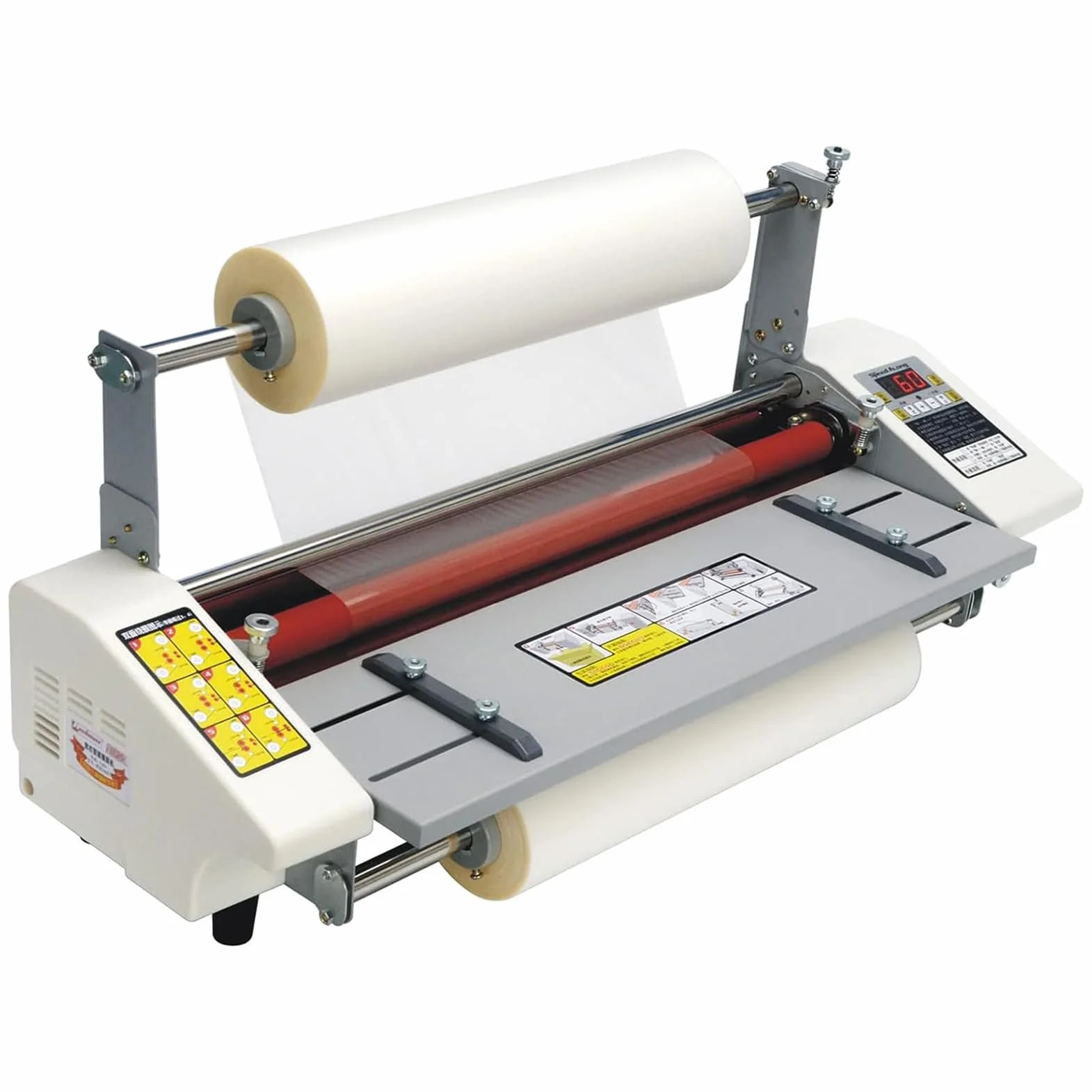 Máquina laminadora, Máquina laminadora en frío y Caliente, Laminadora A2+ de 4 Rodillos de una y Dos Caras, 0-180 ℃ Ajustada, Pantalla Digital LCD, para Uso Comercial en la Oficina Escolar