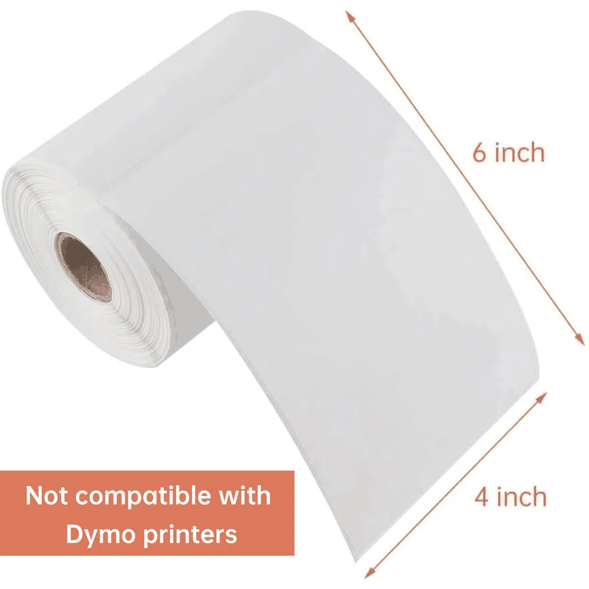 L LIKED 10 rollos de etiquetas térmicas directas de 100 mm x 150 mm con 250 etiquetas/rollo de etiquetas de envío en blanco, compatible con Zebra 2844 ZP-450 ZP-500 ZP-505