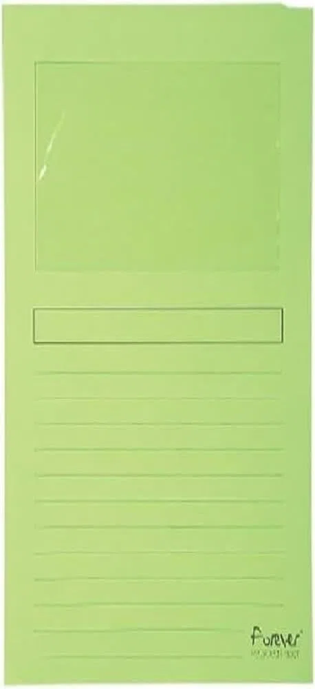 Exacompta 50107E - Paquete de 100 carpetas con ventana A4, verde