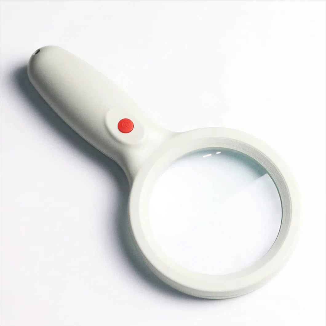 CanEve Lupa de Mano 30X con 18 Luces LED, Lupa iluminada iluminada, Lupa de Lectura for degeneración Macular, Lectura de Personas Mayores, Soldadura, inspección, Blanco C Lupa (Color : Schwarz)