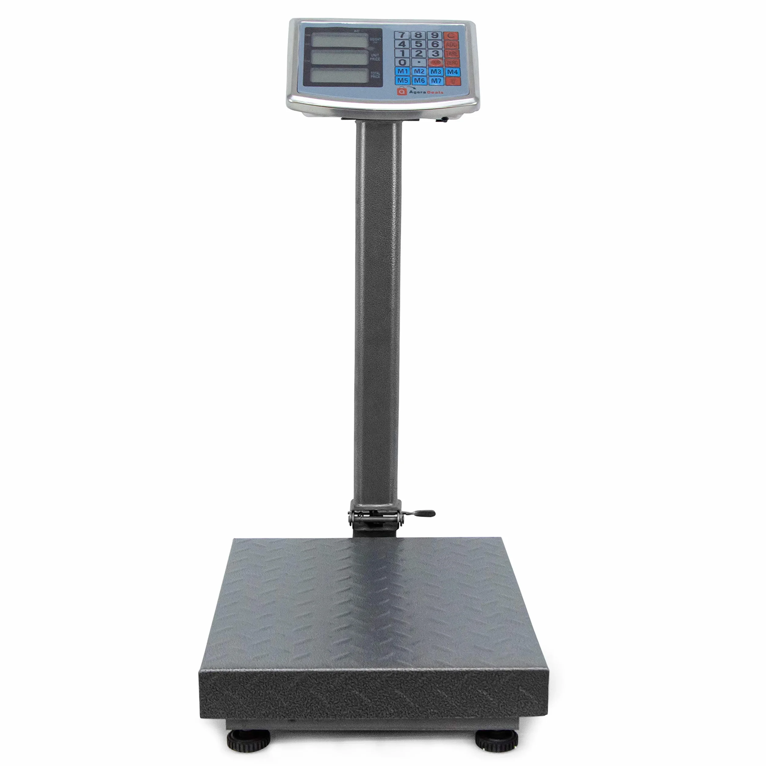 Báscula Industrial De Plataforma 250kg/20g, Plegable, Pantalla LCD Digital De Doble Cara, Plataforma De Acero Tratada Térmicamente 35x45cm, Balanza Industrial Para Paquetería - Grandmaster