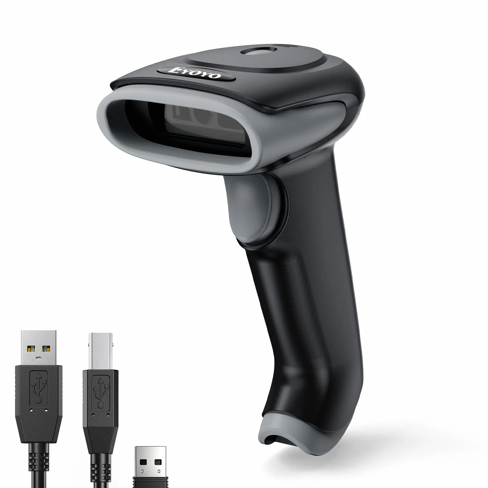 Eyoyo Lector de Códigos de Barras Inalambrico, Bluetooth, 2.4G Wireless, Cable USB 3 en 1 Conexión, Escaner Codigo de Barras 2D 1D Portátil 2500 mAh, Lector QR para Phone, Laptop, Tablet, iOS, Android