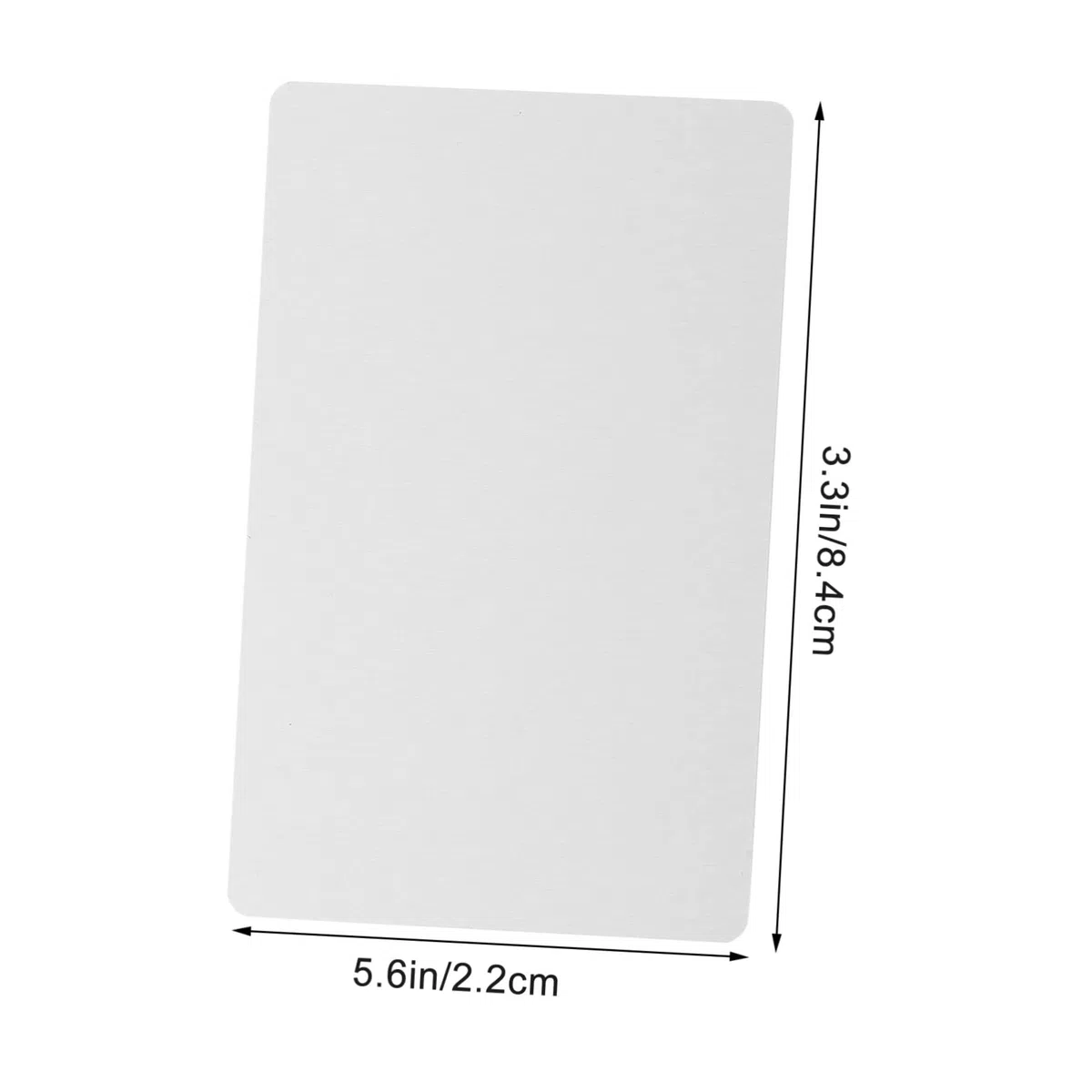 Tarjetas de Visita Metálicas en Blanco 100 Uds Aleación de Metal Ligero | Sublimación y Grabado, Bordes Redondeados y Superficie Lisa, Formato 3,4x2,1x0,009 Pulgadas