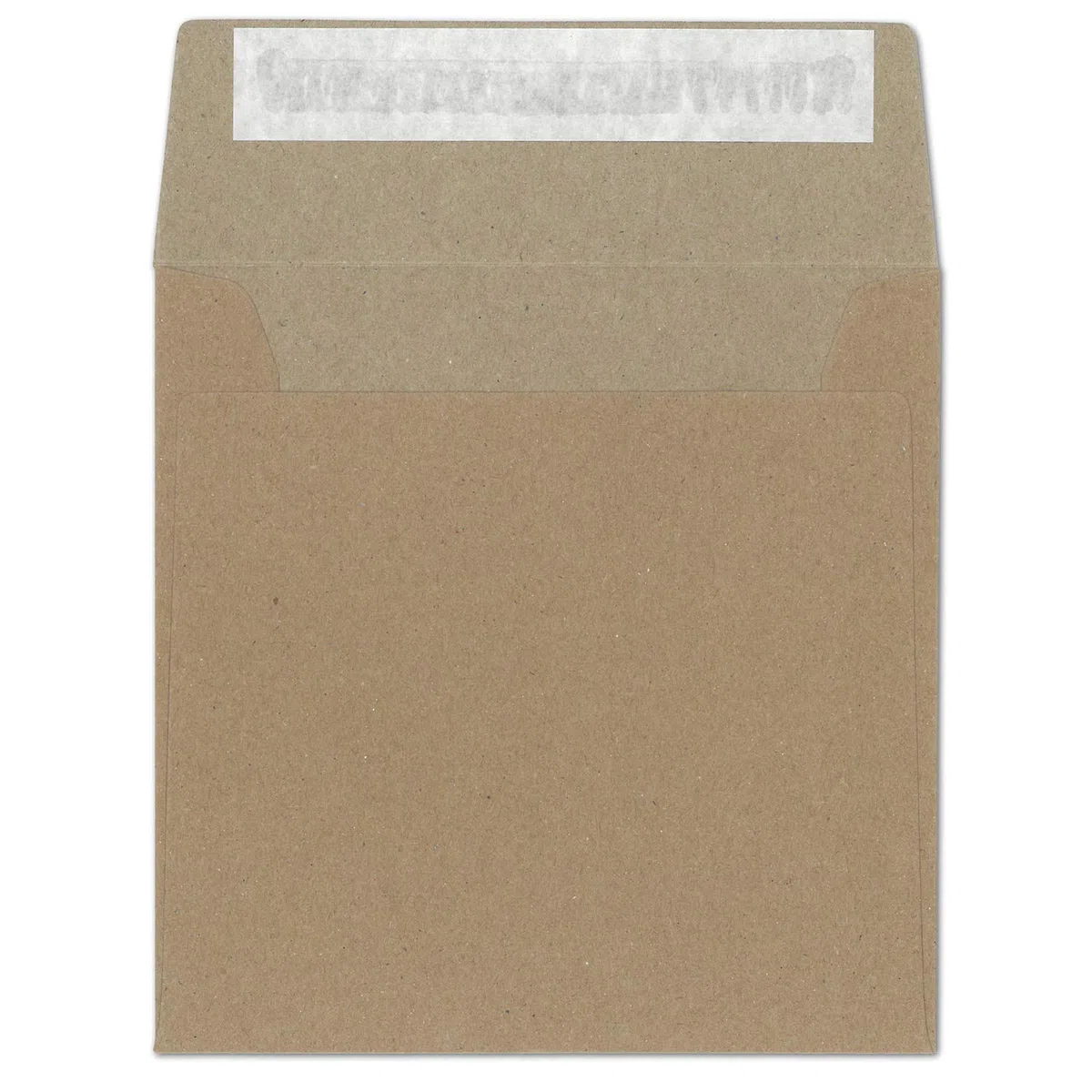 250 sobres de papel kraft en marrón arena - formato cuadrado 16 x 16 cm - sobres reciclados vintage - 140 gramos/m² - adhesivo sensible a la presión