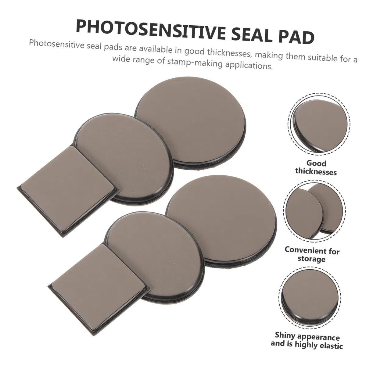 5 Series Almohadilla Para Sellos Fotosensible Almohadilla De Tinta Para Nombre Cojín De Estampilla Almohadillas Estampado Material De Sello Black El Plastico 6 Piezas X 5