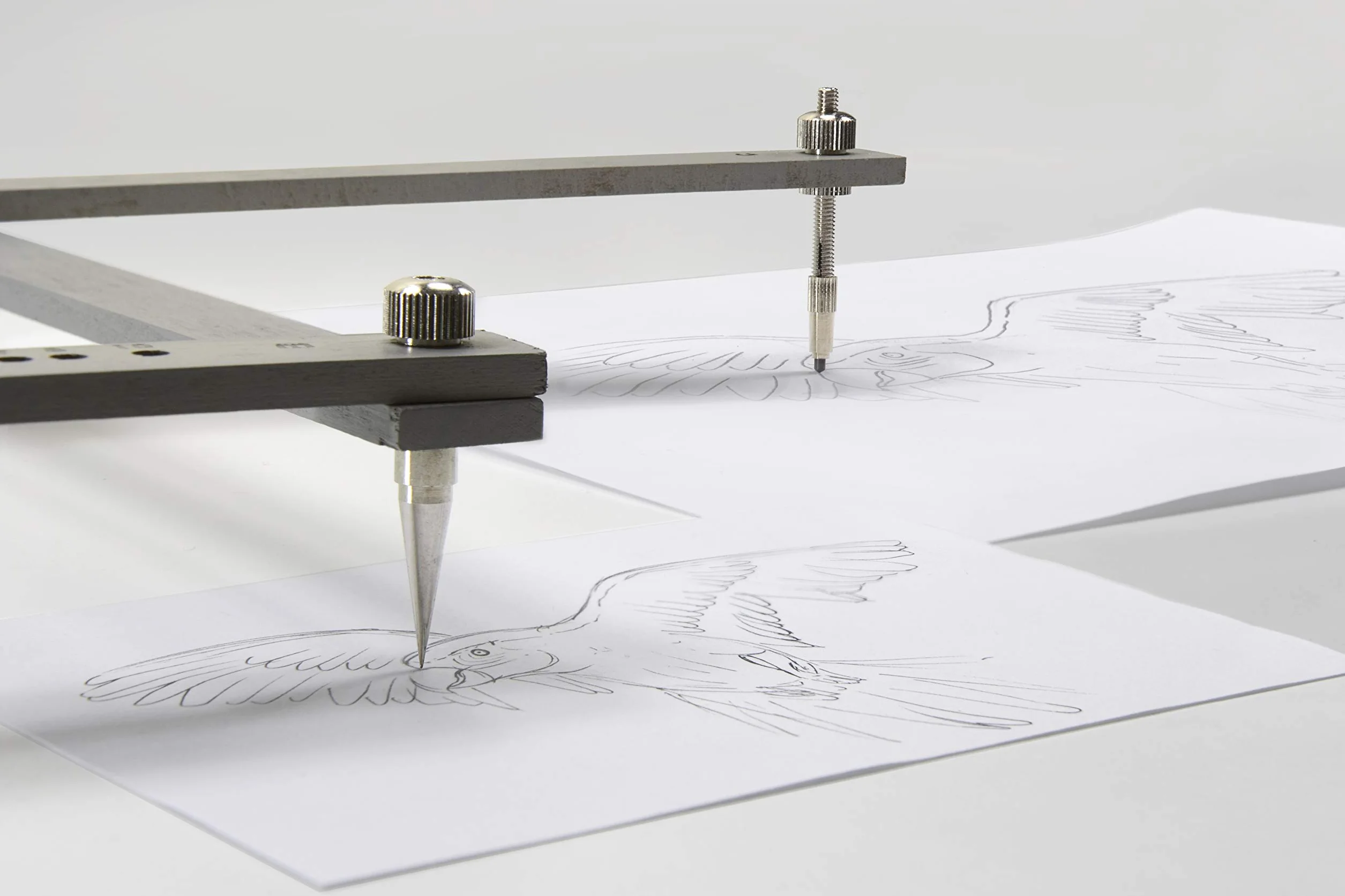 GRAPHOPLEX Pantógrafo de madera 35 cm Herramienta de reproducción y ampliación de dibujos Precisión