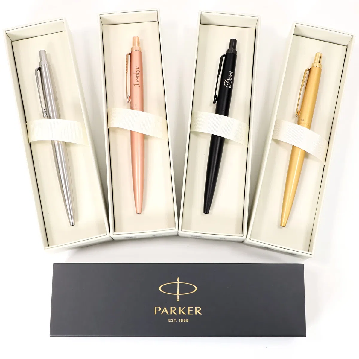 Bolígrafo Parker Jotter XL Monochrome personalizado + caja de regalo | Diseñe un regalo realmente único | Grabado con láser - plata