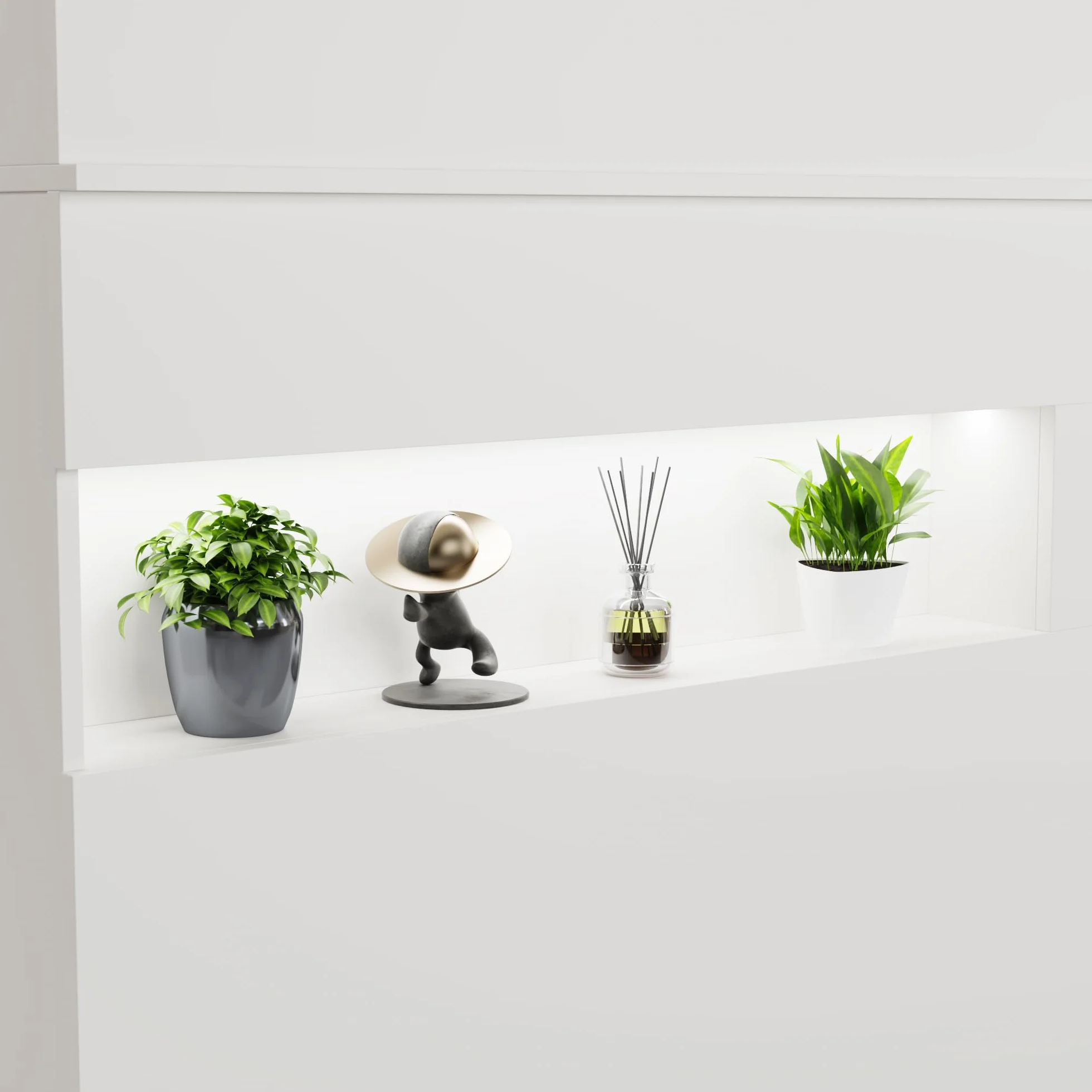 Mueble de recepción Blanco MDF 100cm x 120cm x 50cm con cajón para teclado