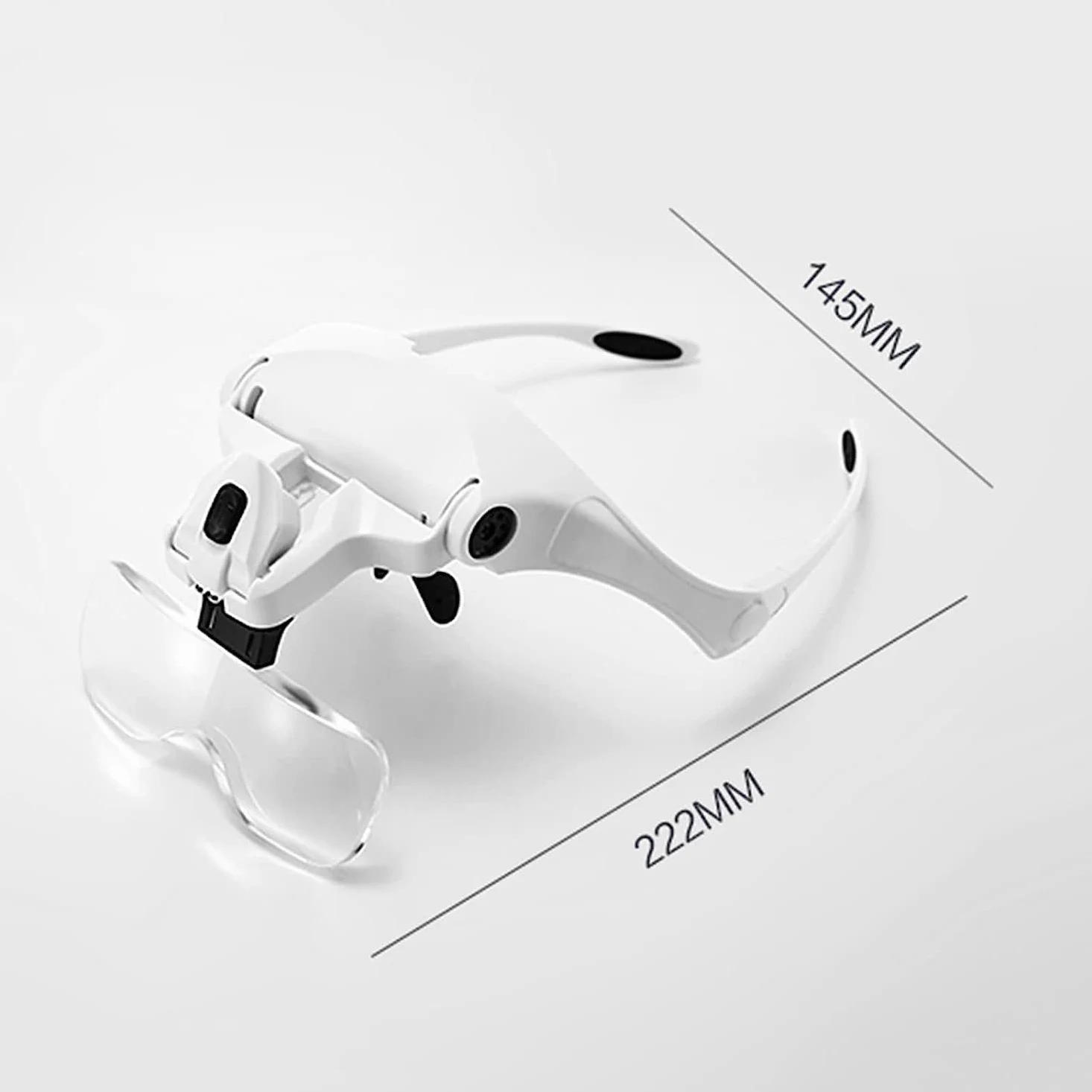 Lupa de montaje en la cabeza, diadema de lupa iluminada con luz LED, para trabajo cercano, reparación de relojes, trabajo de joyería, reparación de máquinas, manualidades artísticas, ayuda de