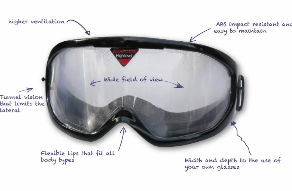 Gafas de simulación Alcohol, Tasa 1,0 a 1,6 gr/l, visión día