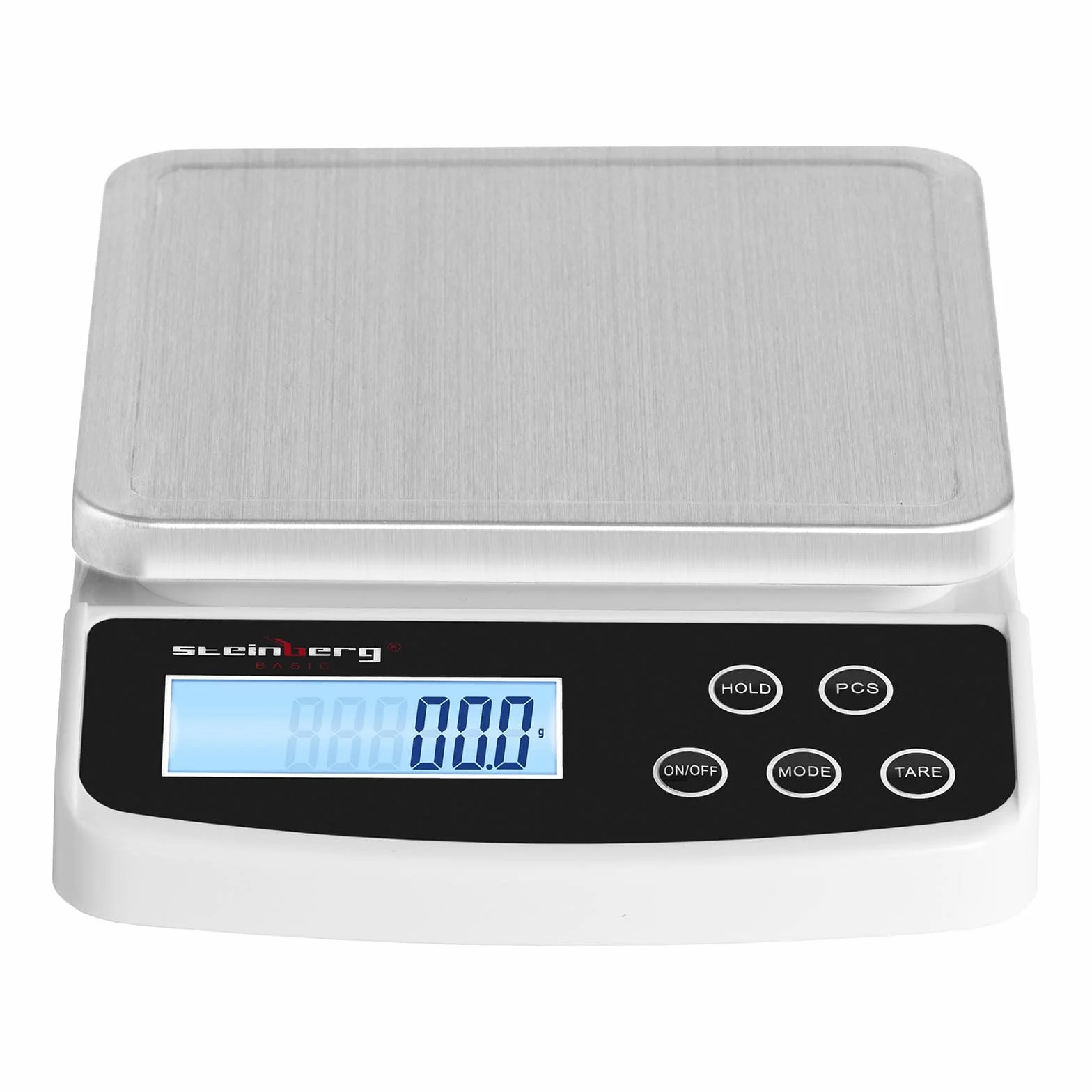 Steinberg Systems Báscula Para Paquetería Digital Balanza Pesacartas SBS-LW-5000/100 (0,6 g - 5 kg, Precisión de 0,1 g, Superficie de pesaje de 15 x 15 cm)