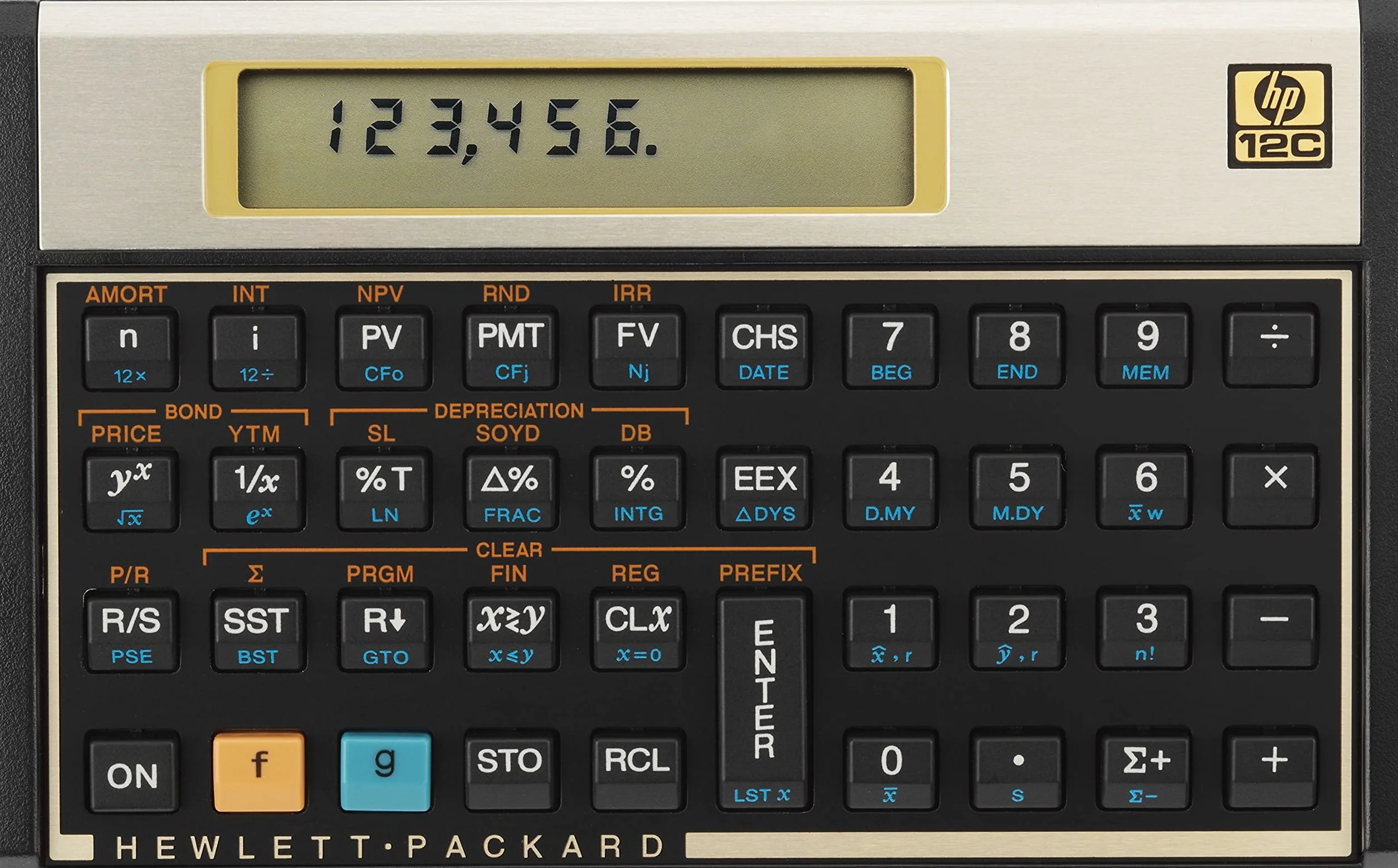HP 12C Financial Programmable Calculator - Calculadora financiera, Negro