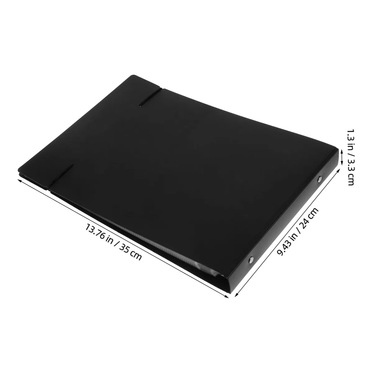 Carpeta de Chequera Negra de Plástico con Amplia Capacidad y Funcionalidad Versátil para Organizar Facturas y Documentos en Oficina o Casa