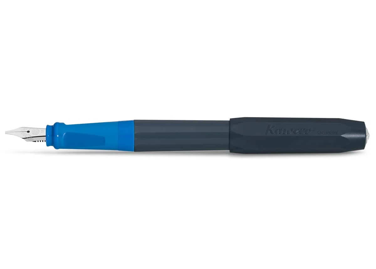 Kaweco Perkeo 10002092 - Juego de caligrafía (plástico, 1,1 mm, 1,5 mm, 1,9 mm, 15,5 cm), color azul