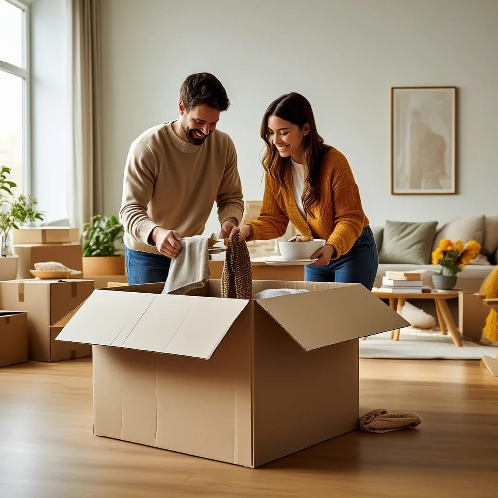 TELECAJAS | 2 Cajas 80x60x55 cm - Cajas Gigante de Cartón Mudanza Baul Grande - Medio Palet | Ideal para Envío y Guardar Objetos Voluminosos Anónimas, Doble Pared Reforzada | Pack de 2