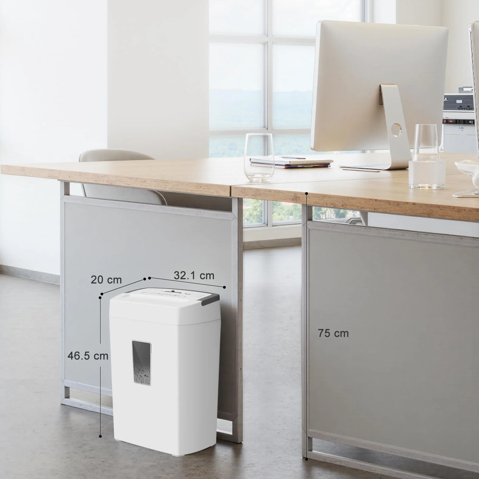 Bonsaii Destructora de Papel Microcortada de 10 Hojas, Nivel de Seguridad P4, con Depósito de 21 litros, Sistema Antiatascos y Protección contra Sobrecalentamiento, Ideal para Oficina/Hogar, C275-B