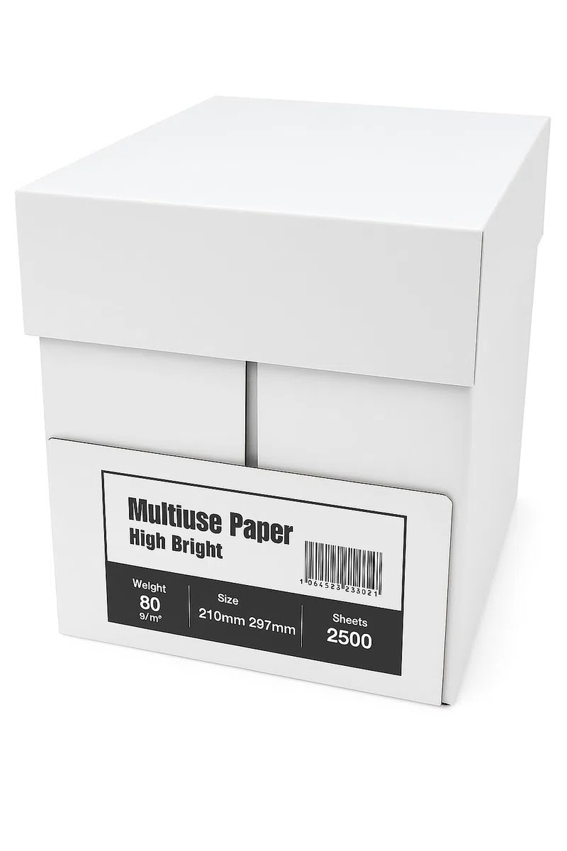 TuTickeT TÉRMICO - Folios A4 de 80gr. Papel Multiusos Blanco para Fotocopiadora e Impresora Multifunción. Caja de 5 paquetes de 500 Hojas Blancas Din A4. Material Escolar y de Oficina.