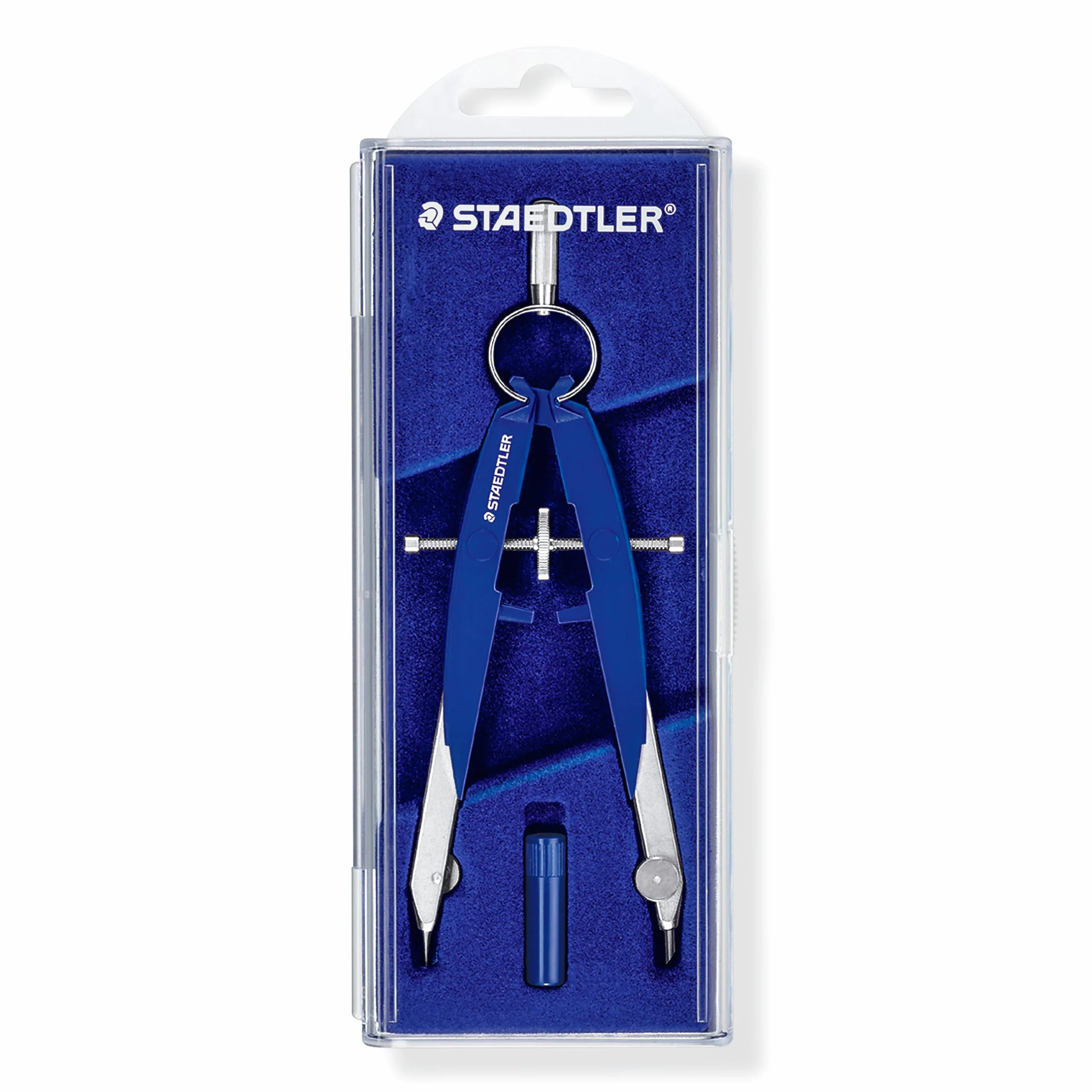 Staedtler Mars Comfort 556 00 - Compás, color azul-plata, caja estable con tapa abatible -modelo surtido