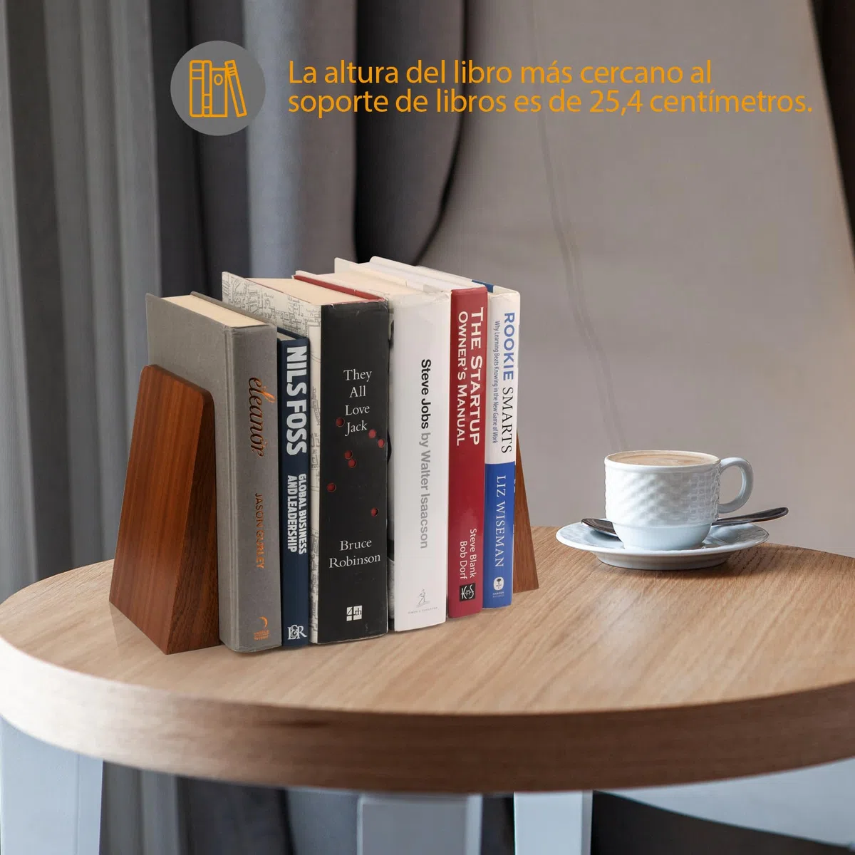 Sujetalibros De Madera Hechos a Mano para sostener Libros, Sujetalibros Estanteria Grandes y Resistentes para Estantes, Extremo Decorativo Sujeta para Libros