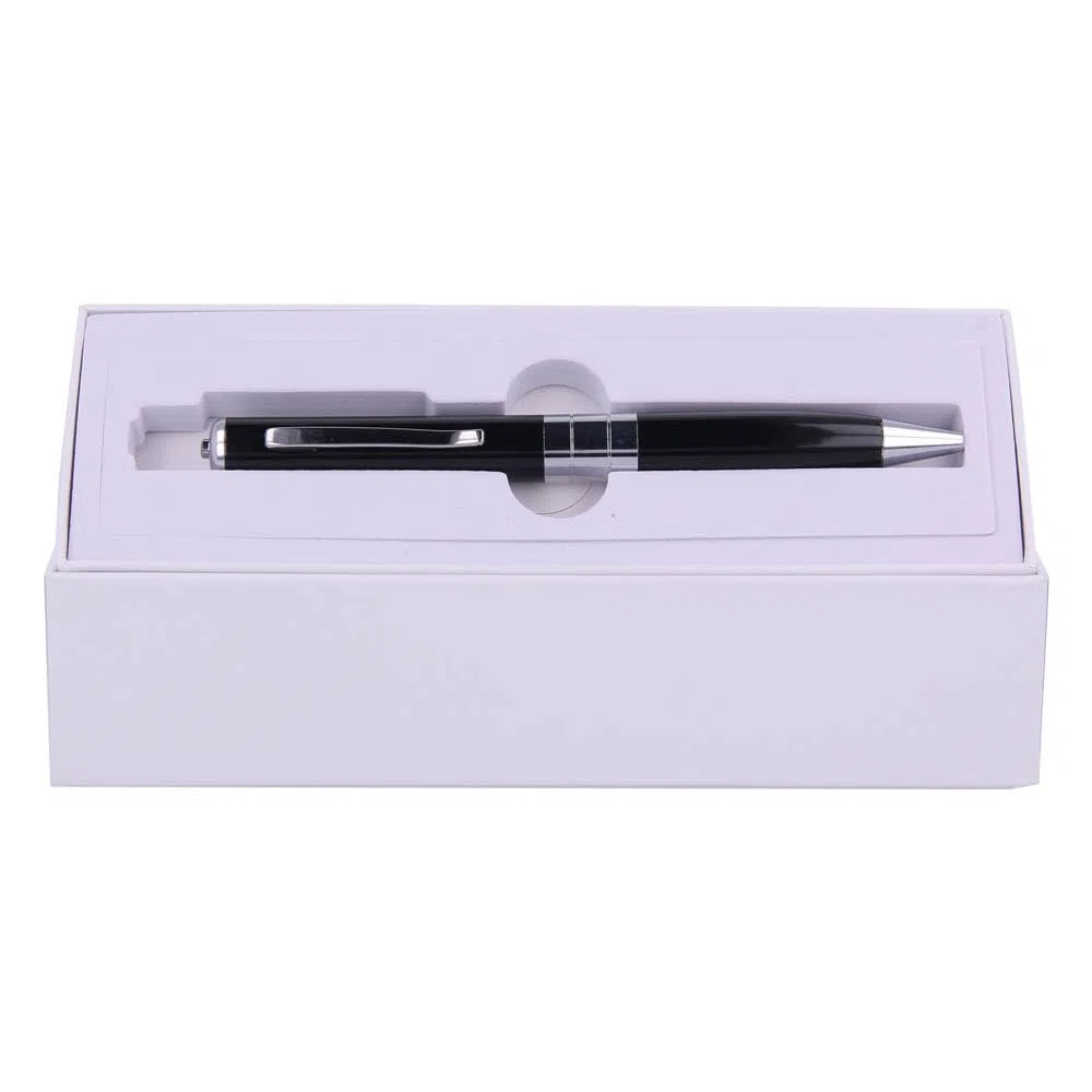 Grabadora de Audio Oculta en Bolígrafo Espía, hasta 32 GB,Incluye Cable Micro USB, Manual, Auriculares y Tinta, Color Negro