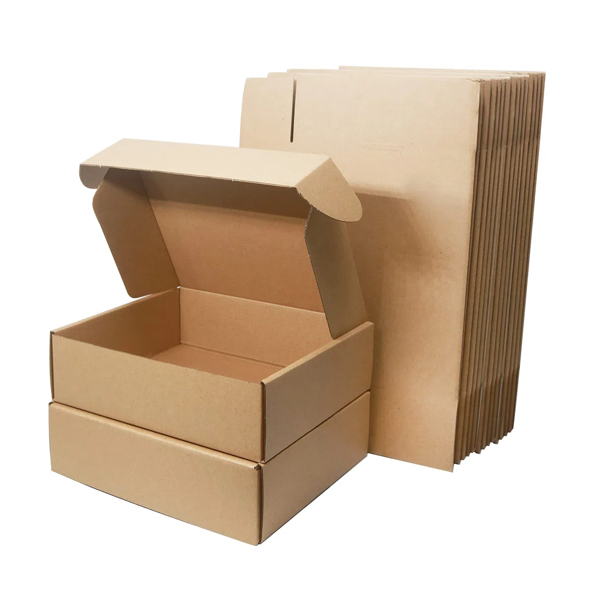 10 Piezas Cajas de Cartón Corrugado, 250x200x70mm Cajas de Paquetes Pequeños, Cajas de Embalaje para Negocios, Correos, Almacenamiento o Regalo