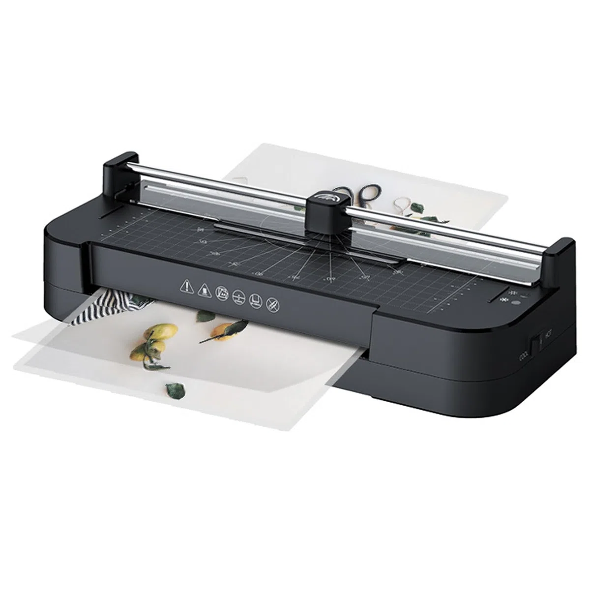 Plastificadora A4,Calentamiento Rápido en 2 Minutos,Ajuste Frío/Calor,Tope ABS,Corta, Perfora y Redondea Esquinas - Incluye 10 Fundas Plastificar A4/A5/A6 (A)