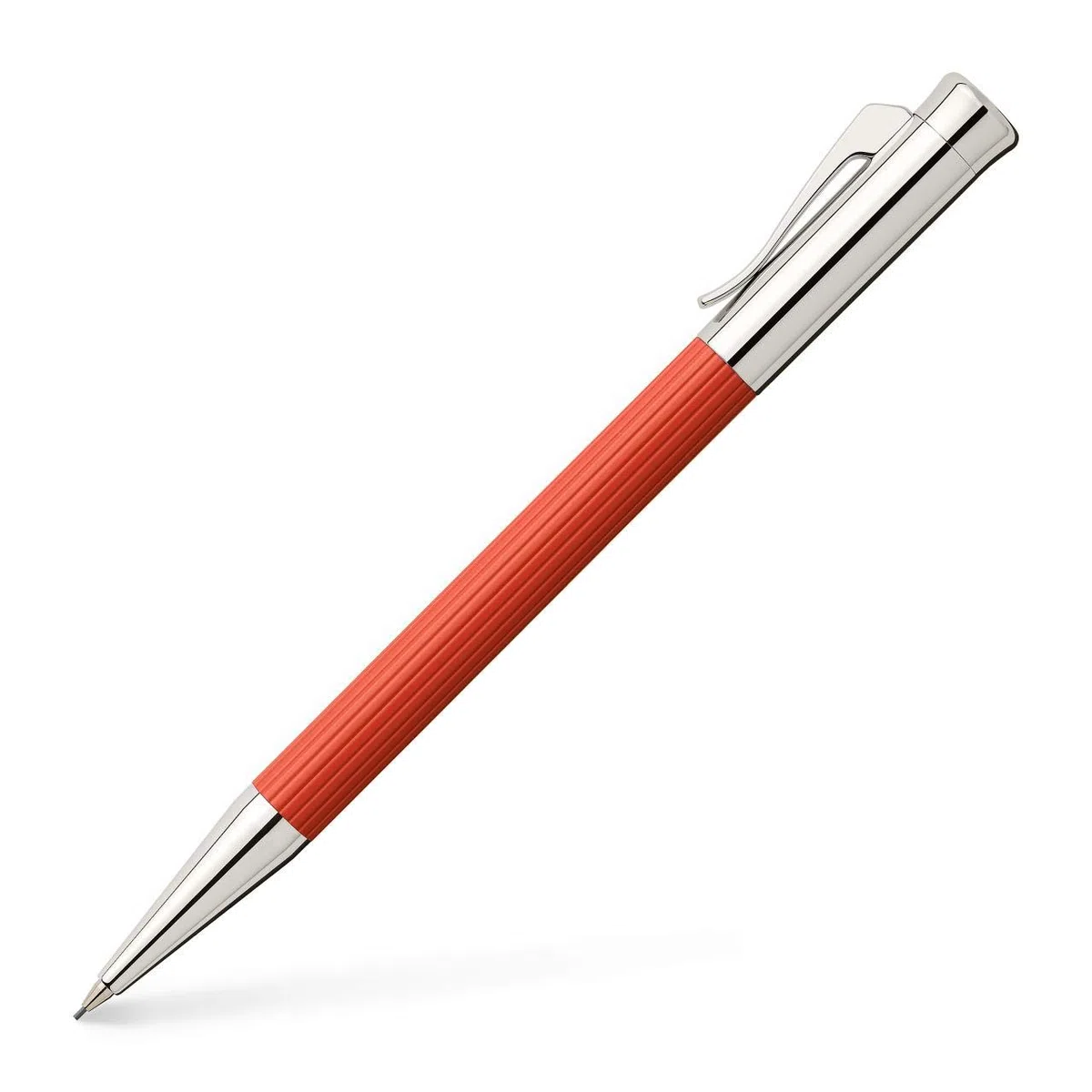 Graf von Faber-Castell 131586 Portaminas Tamitio, rojo indio | Cuerpo metálico lacado en mate con piezas metálicas cromadas y grado de dureza B