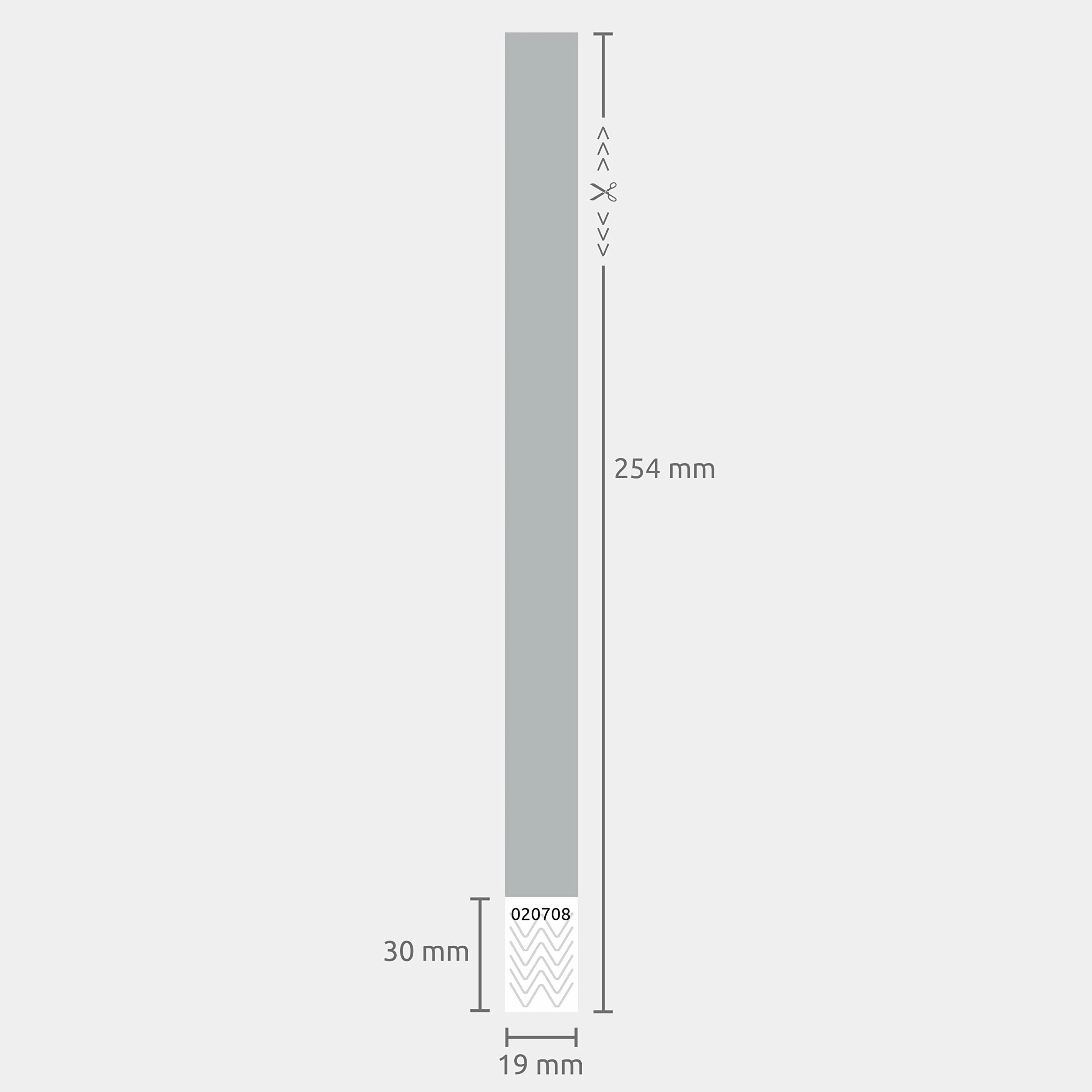 Pulseras de Seguridad 19 x 254 mm Plateado Pack de 1000