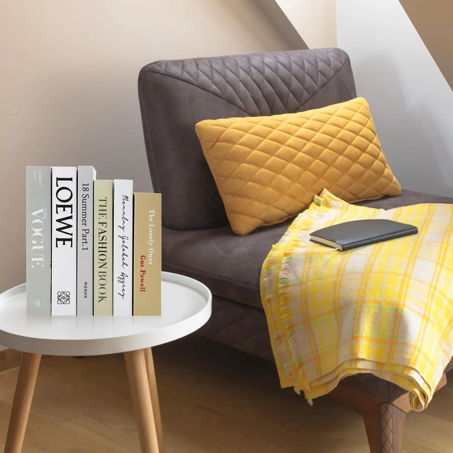Libros falsos de moda, libros decorativos para decoración del hogar, libros de exhibición de tapa dura para mesas de centro/estantes, libro de almacenamiento para decoración del hogar, estantería