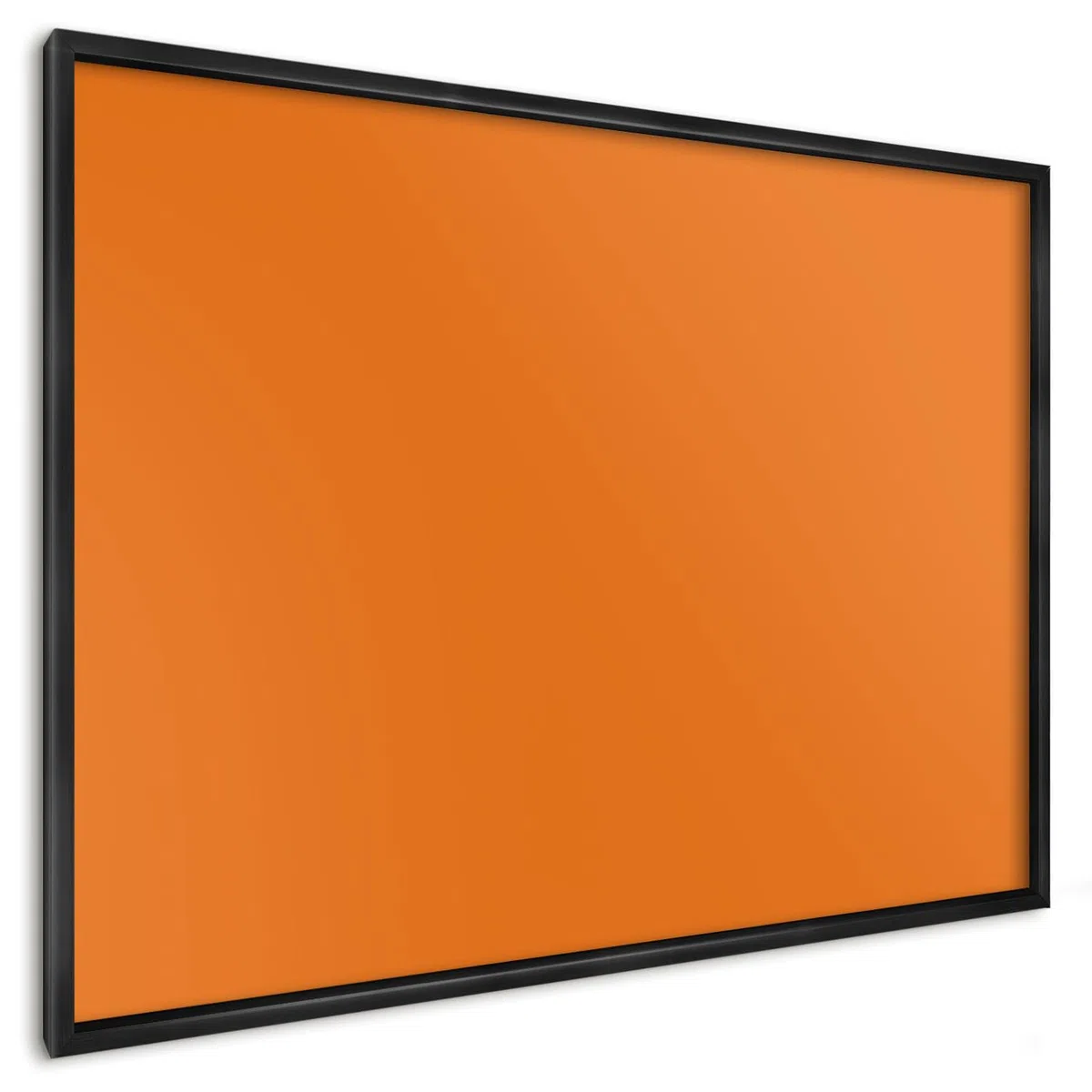 Panel Magnético Informativo 100x70 cm | con Marco Negro | Naranja Fuerte | Montaje Fácil | Pizarra de Pared | Para Restaurante y Bar | Expositor para Menú, Ofertas del Día