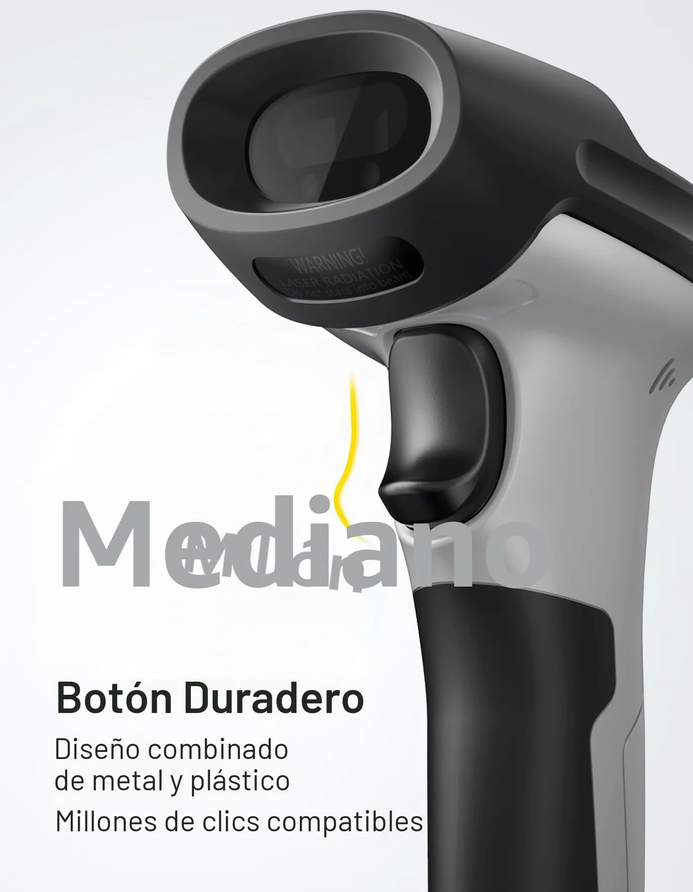 Inateck Escáner de Código de Barras 2D Bluetooth, Lector de Código de Barras Inalámbrico USB 1D 2D Portátil, 1 Carga 3 Meses, Lector Código Barras con AI, App y SDK, Escaneo Rápido y Preciso, BCST-72