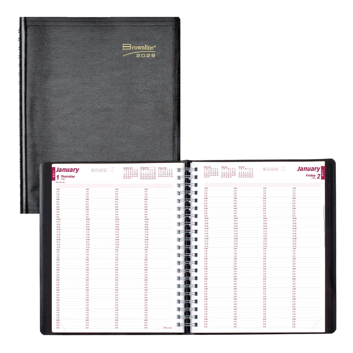 redcb960blk – Brownline profesional Daily cita libro