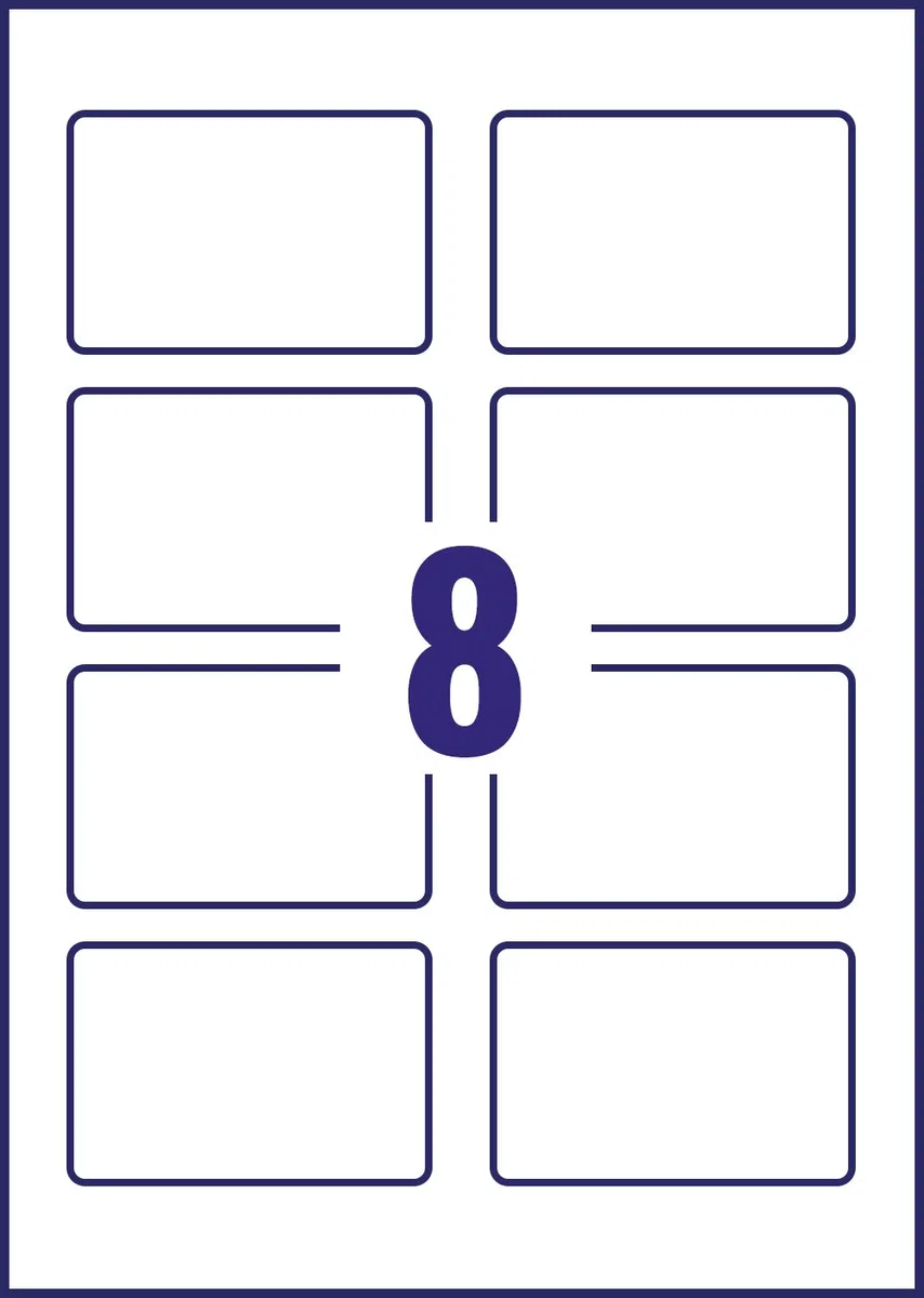 Avery C32028-25 - Tarjetas de visita (85 x 54 mm, 200 unidades, doble cara), color blanco