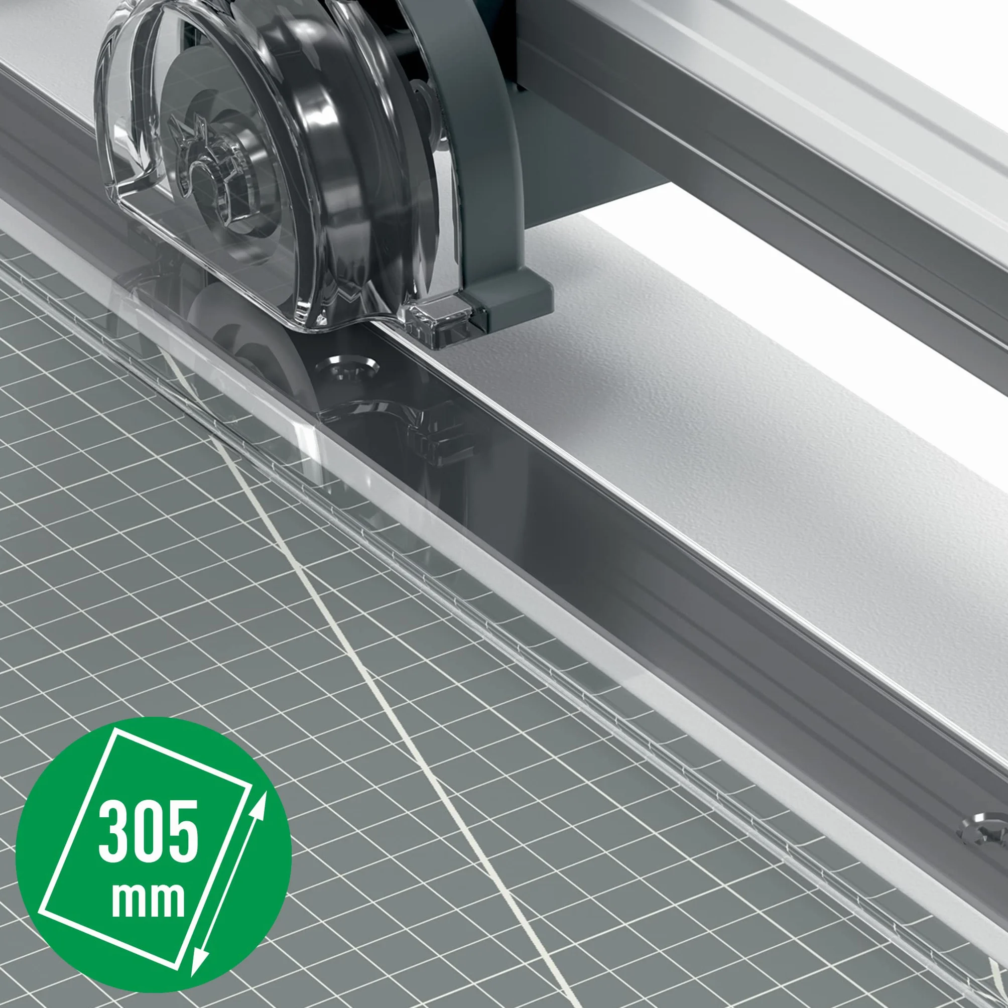 Leitz Precisión Cortadora de Papel A4 para Trabajar en Casa, Corta hasta 10 Hojas, Longitud de Corte 305mm , Cuchilla Integrada con Bypass y Guía de Corte, 90260000