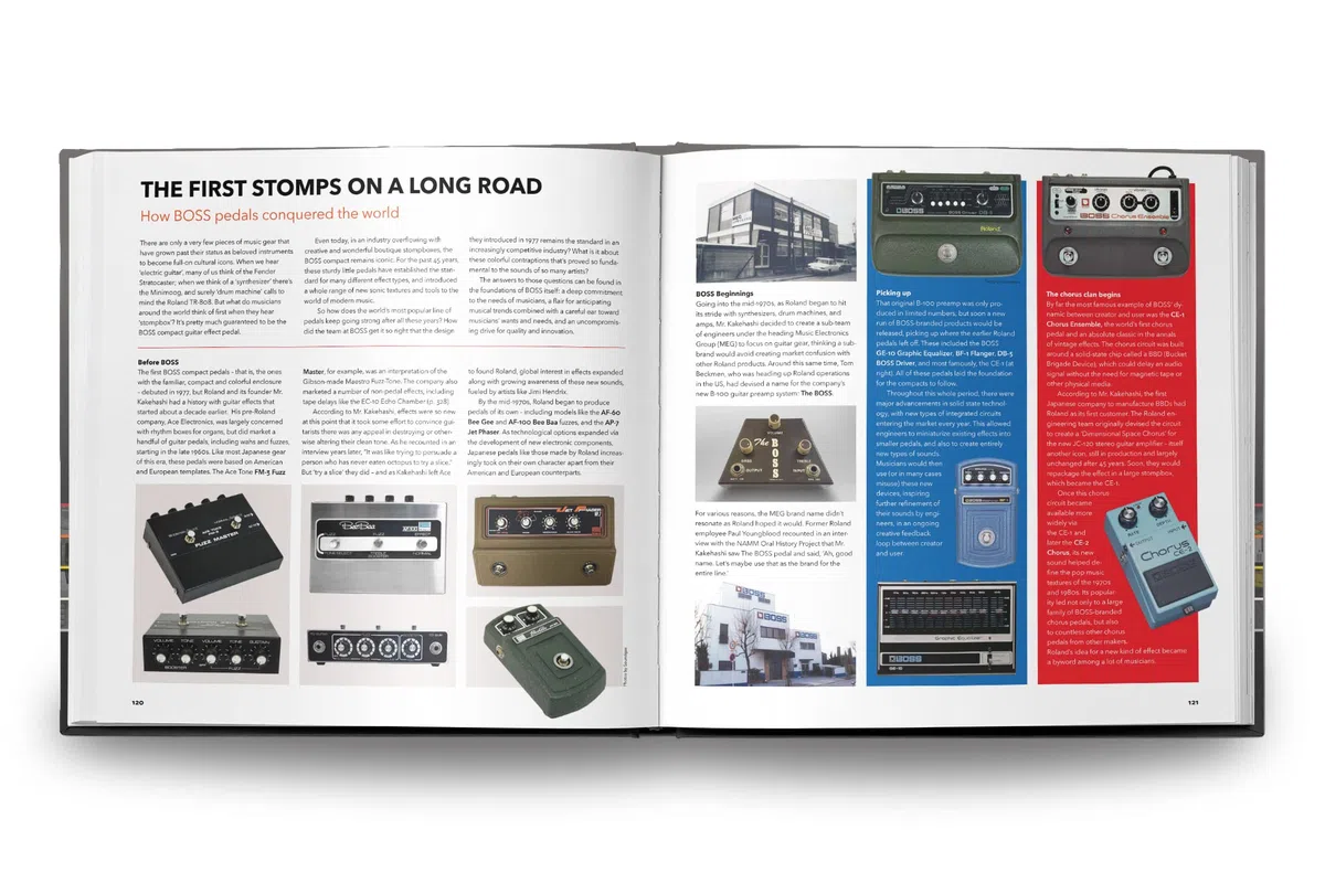 Bjooks Inspire The Music: libro ilustrado de alta calidad con tapa dura sobre los 50 años de historia de Roland, con instrumentos clásicos, entrevistas, el hip hop y la música electrónica