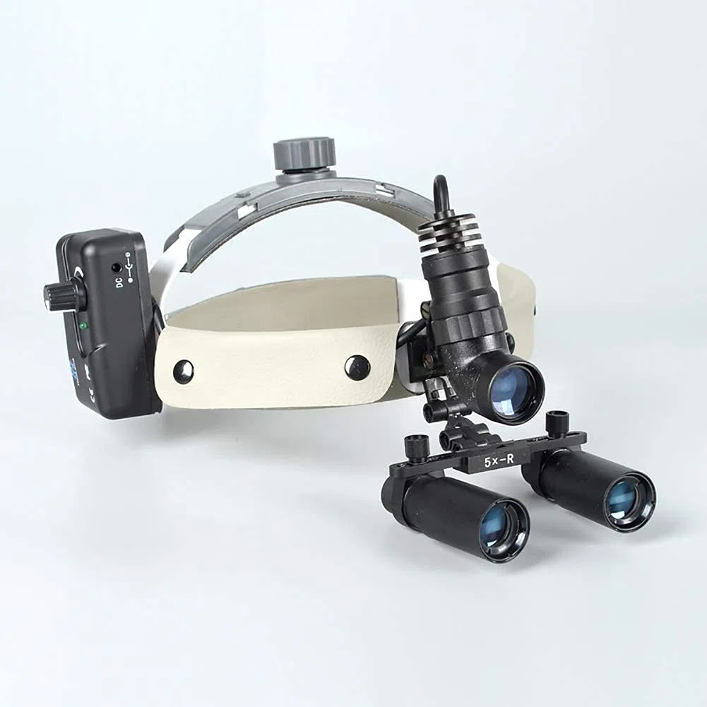 Lupas Dentales De Aumento 4X 5X, Lupas Quirúrgicas Binoculares, Linterna Frontal Quirúrgica Led De 5W, Diadema Dental, Ampliamente Utilizadas En Odontología, Cirugía Estética Y Laboratorio.