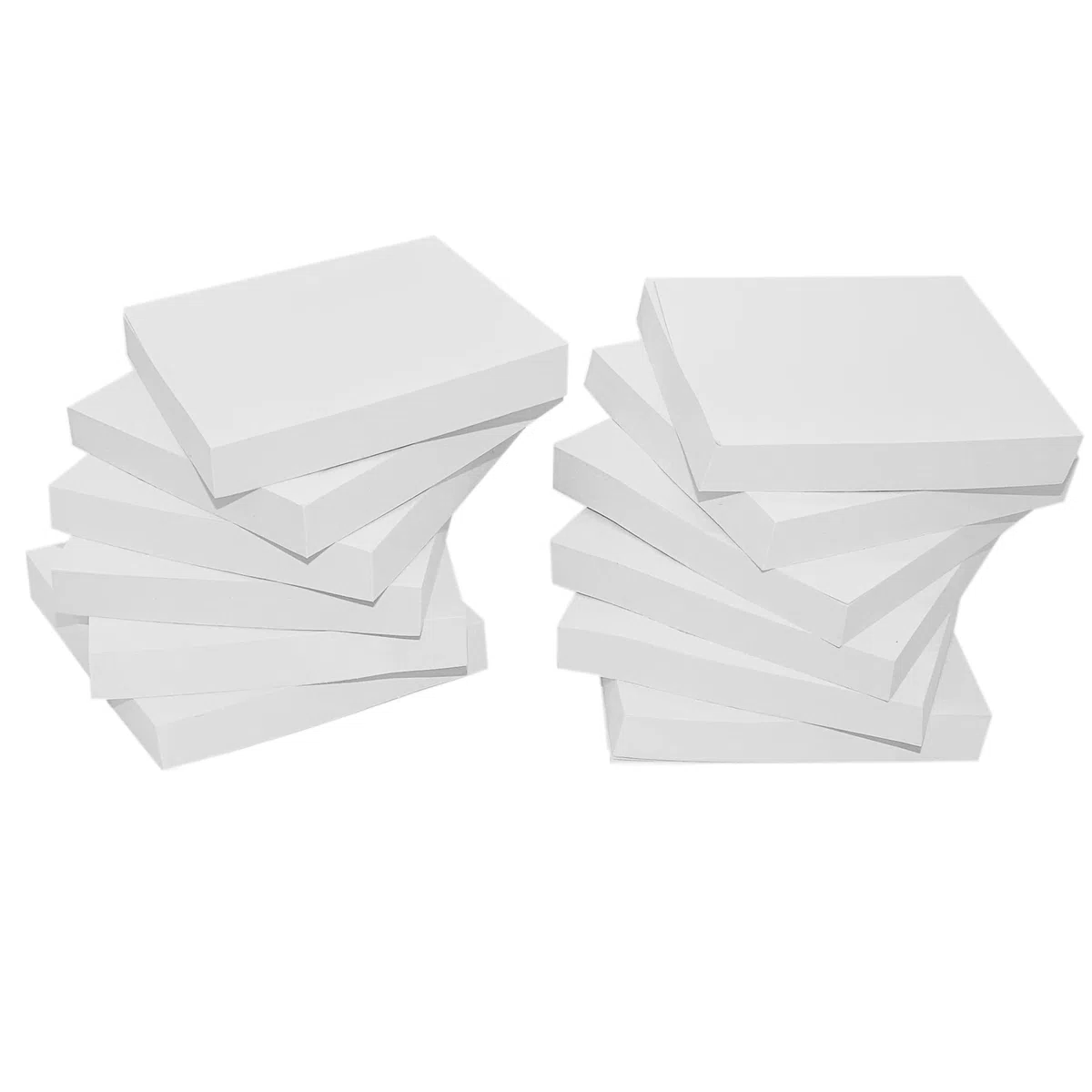 12 blocs de notas adhesivas de 3 x 3 pulgadas, 100 hojas/bloc de notas autoadhesivas, notas adhesivas fáciles para oficina, escuela, hogar (blanco)