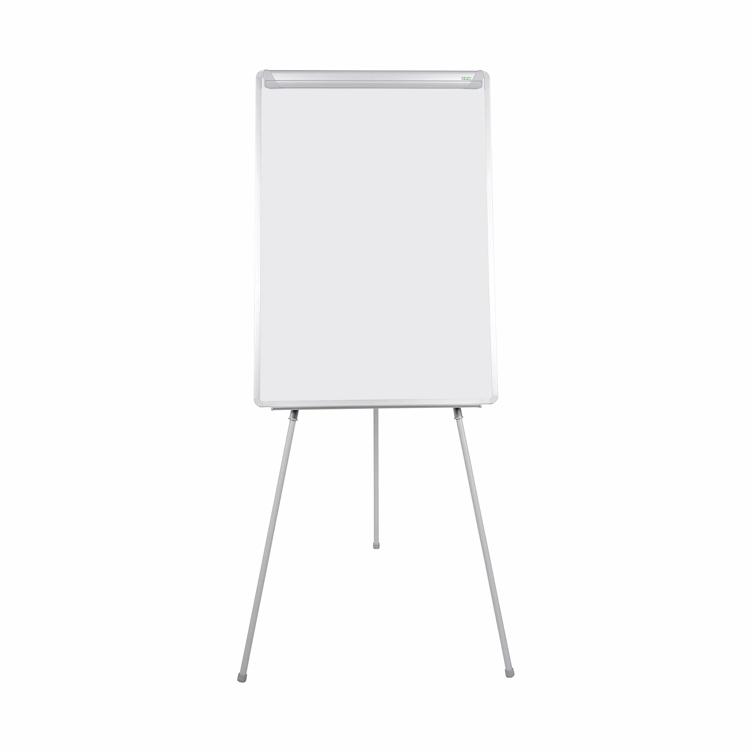 Bi-Office Earth Pizarra Blanca con caballete trípode para rotafolios, 70 x 100 cm (tamaño europeo), superficie no magnética, marco de aluminio y bandeja para rotuladores