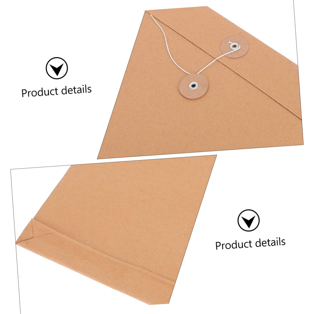 25piezas Cartera de Papel Kraft Portadocumentos Carpeta para Archivar Organizador de Documentos Carta Unidades Bolsa para Papelería de Oficina