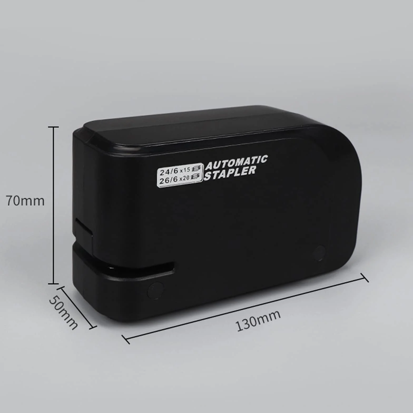 Engrapadora eléctrica automática de papel con capacidad de 20 hojas, uso de grapas 26/6 o 24/6, funciona con pilas o adaptador de CA para oficina, escuela, hogar, color negro