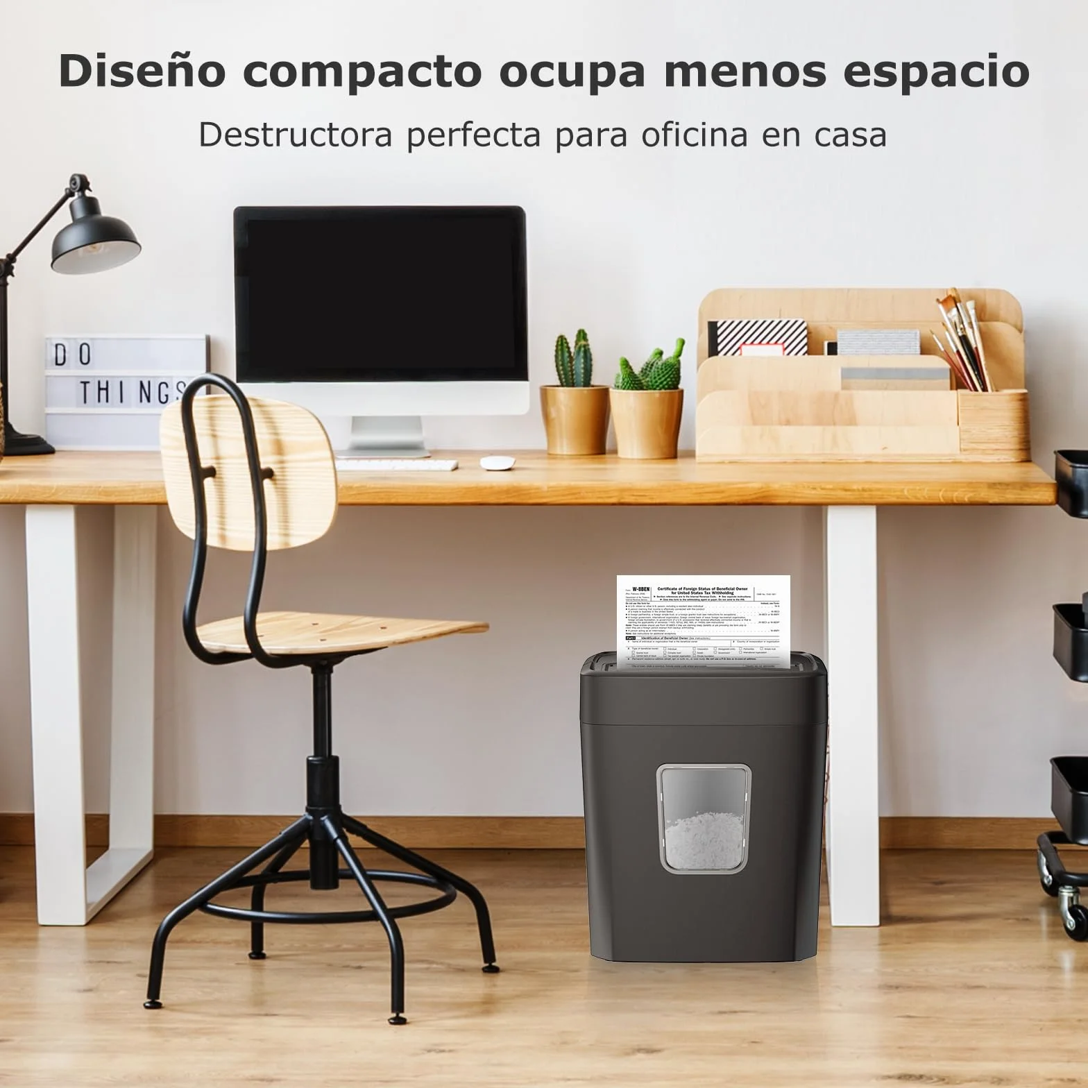 Bonsaii Trituradora de Papel Corte en partículas 6 Hojas, P4 microcorte de Alta Seguridad, destruye Tarjetas de crédito/Grapas, 16 L, destructora de Papel para el hogar y la Oficina pequeña(C261-D)