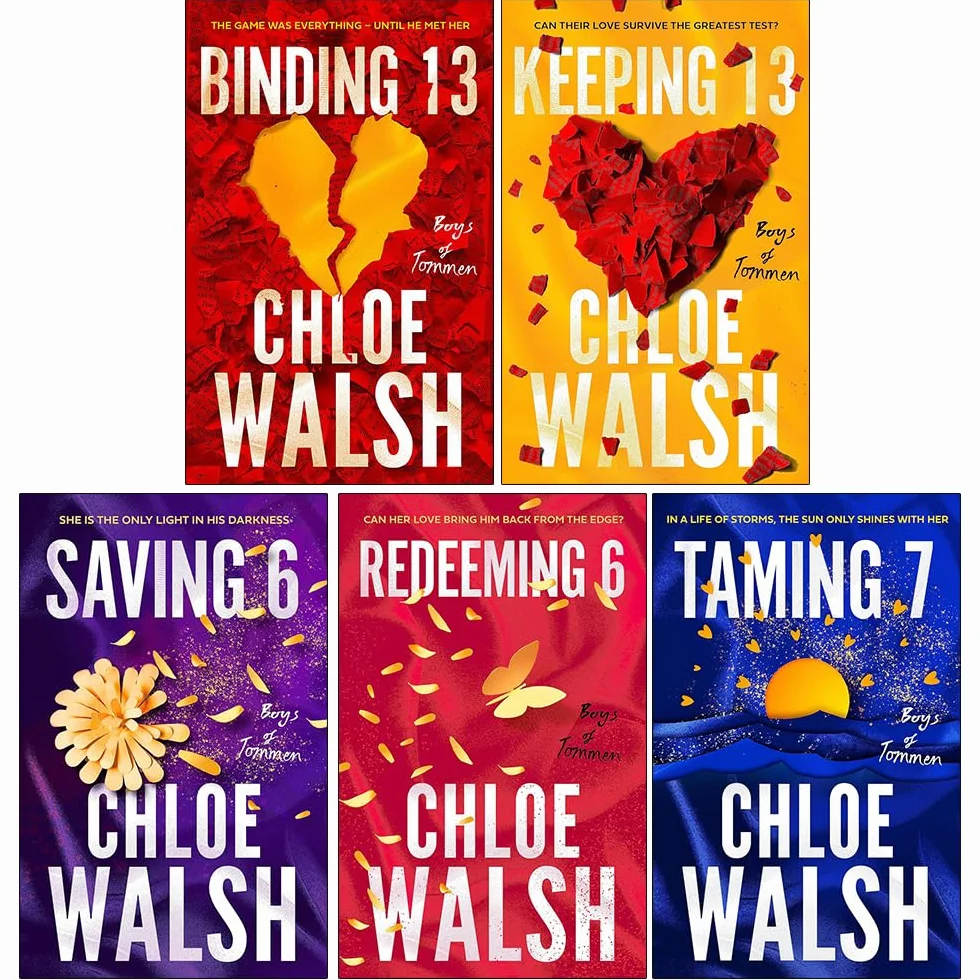 Foblit ltd Colección de libros Boys of Tommen Serie 5 de Chloe Walsh (Encuadernación 13, Conservación de 13, Ahorro 6, Redención 6 y Doma 7)
