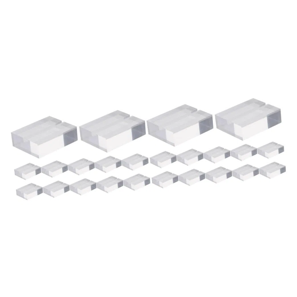 2 Series Tarjetero Acrílico Transparente para Tarjetas De Presentación Ideal para Casa Oficina Restaurante Fiesta Mesa De Comedor 12 Unidades Bodas Recuerdo 12 Piezas